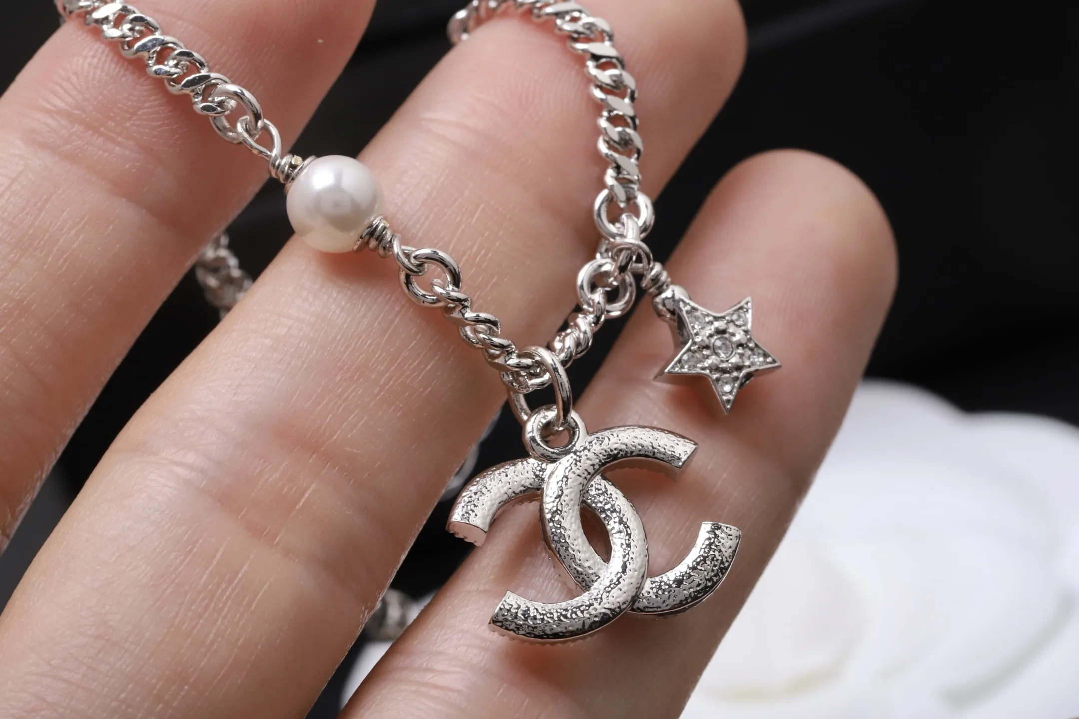 Crystal and Pearl Star Charm Bracelet D14017342 — view 5