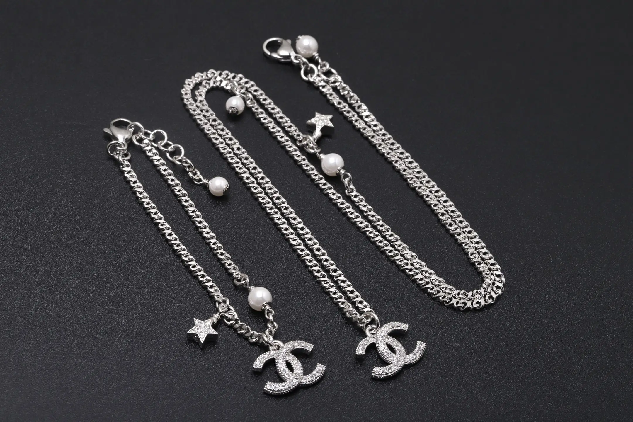 Crystal and Pearl Star Charm Bracelet D14017342 — view 7