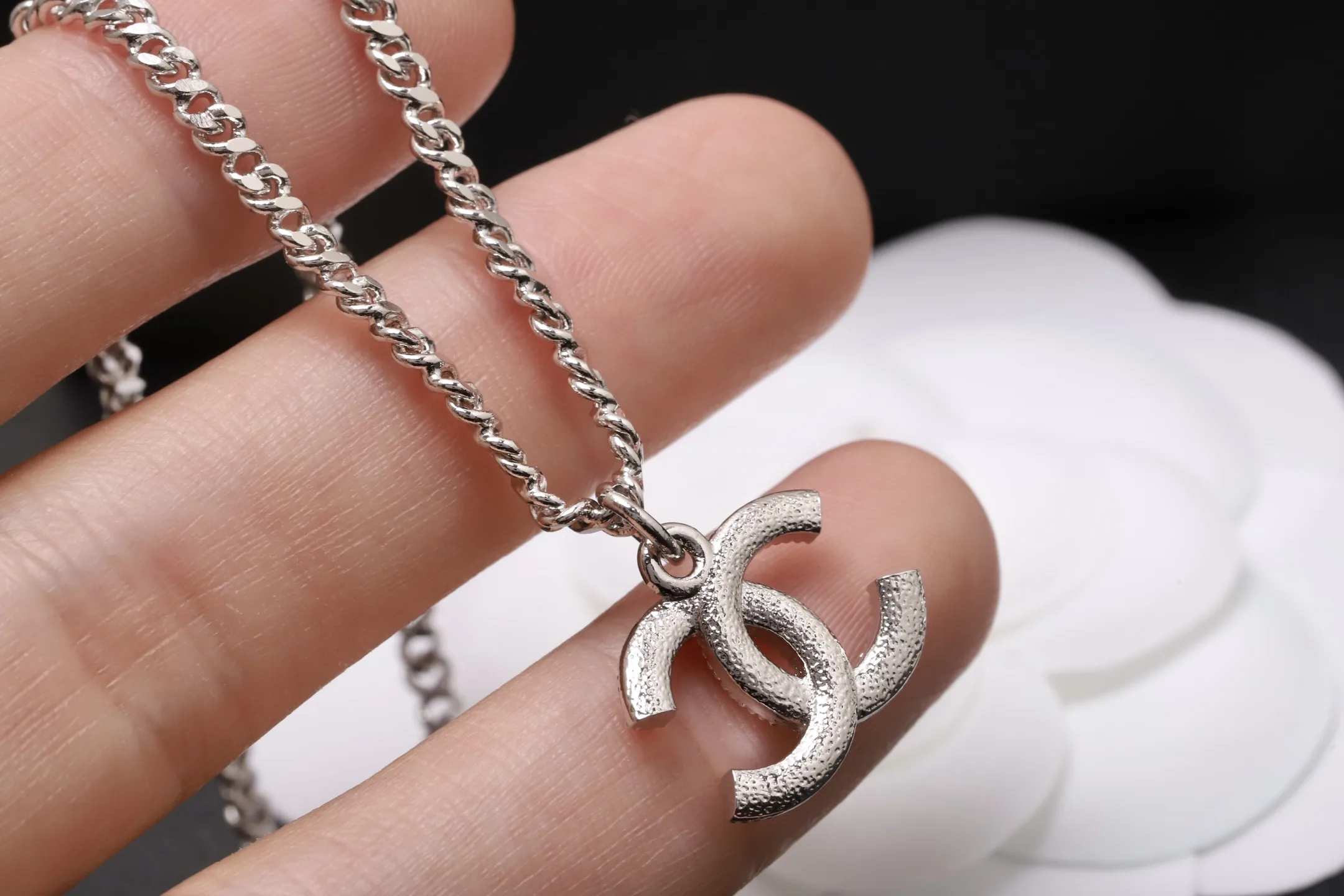 Crystal and Pearl CC Star Pendant Necklace D14017309 — view 5