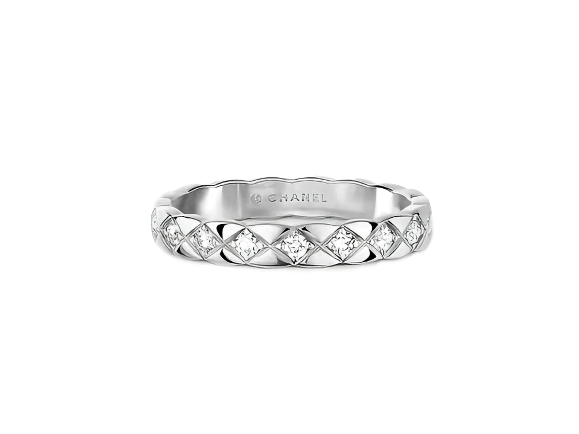 Coco Crush Diamond Quilted Ring (Sterling Silver) D23516564