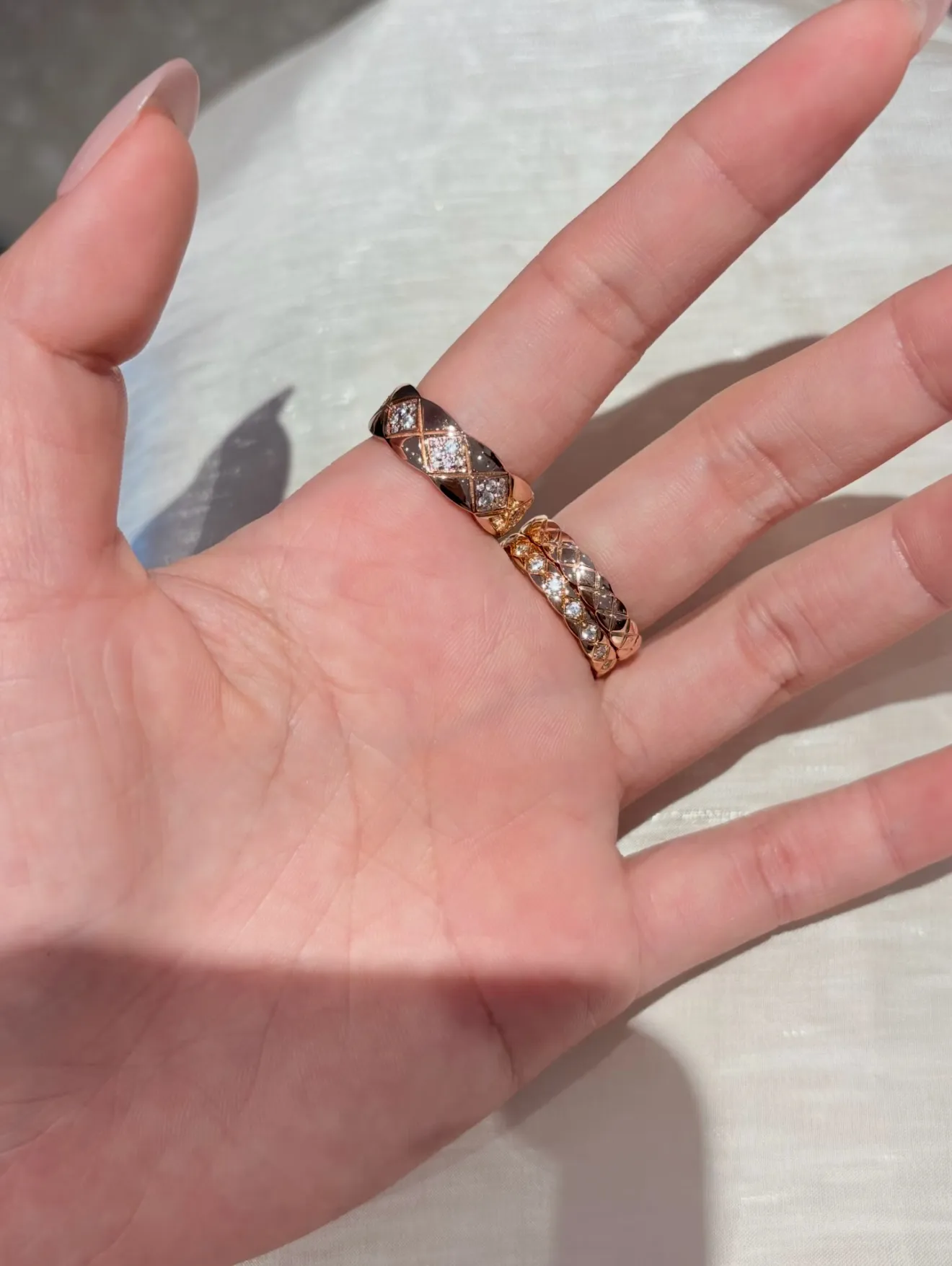 Coco Crush Quilted Narrow Ring (Sterling Silver) D22516565 — view 8