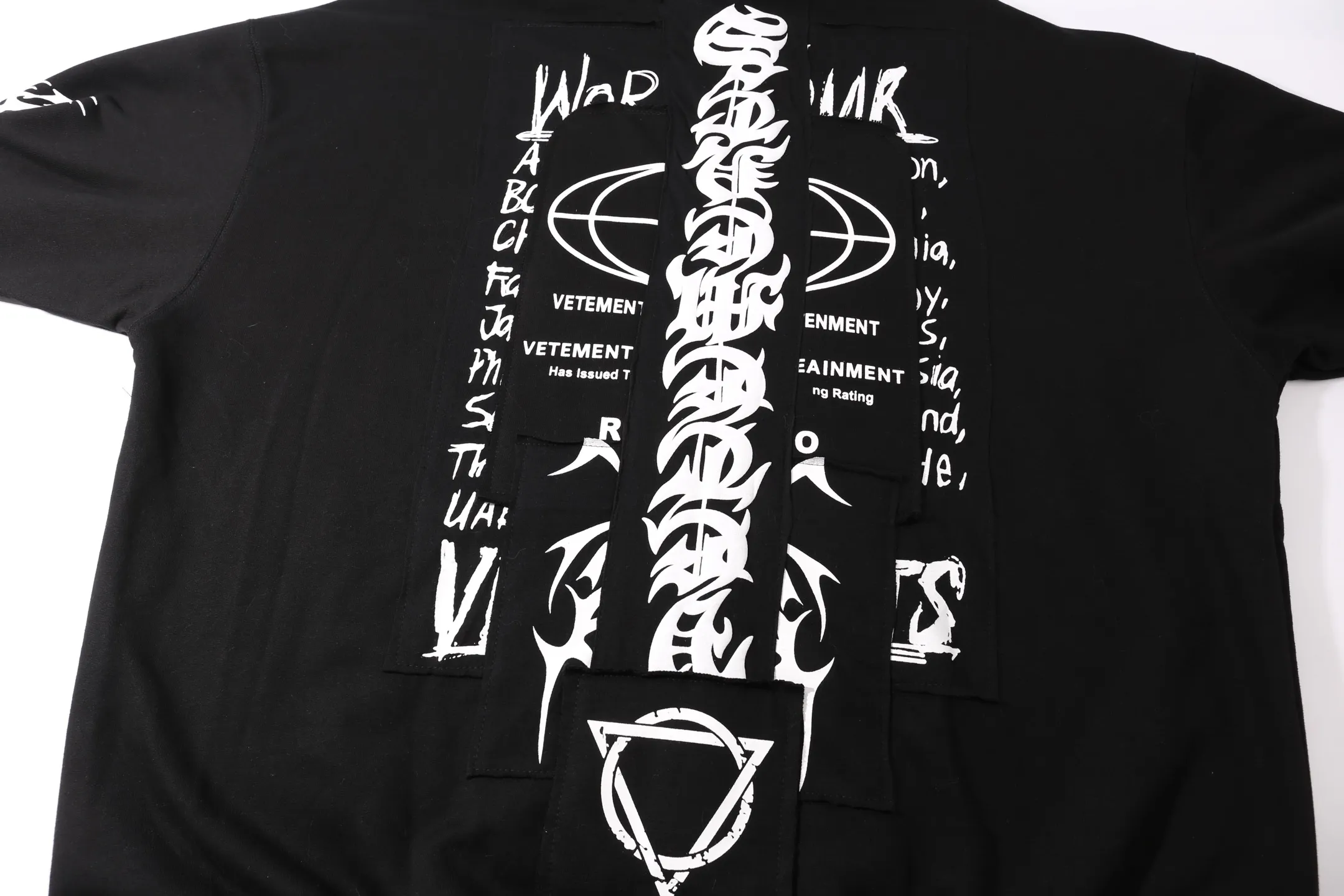 Patchwork Graphic Oversized Cotton Hoodie D26012756 — view 13