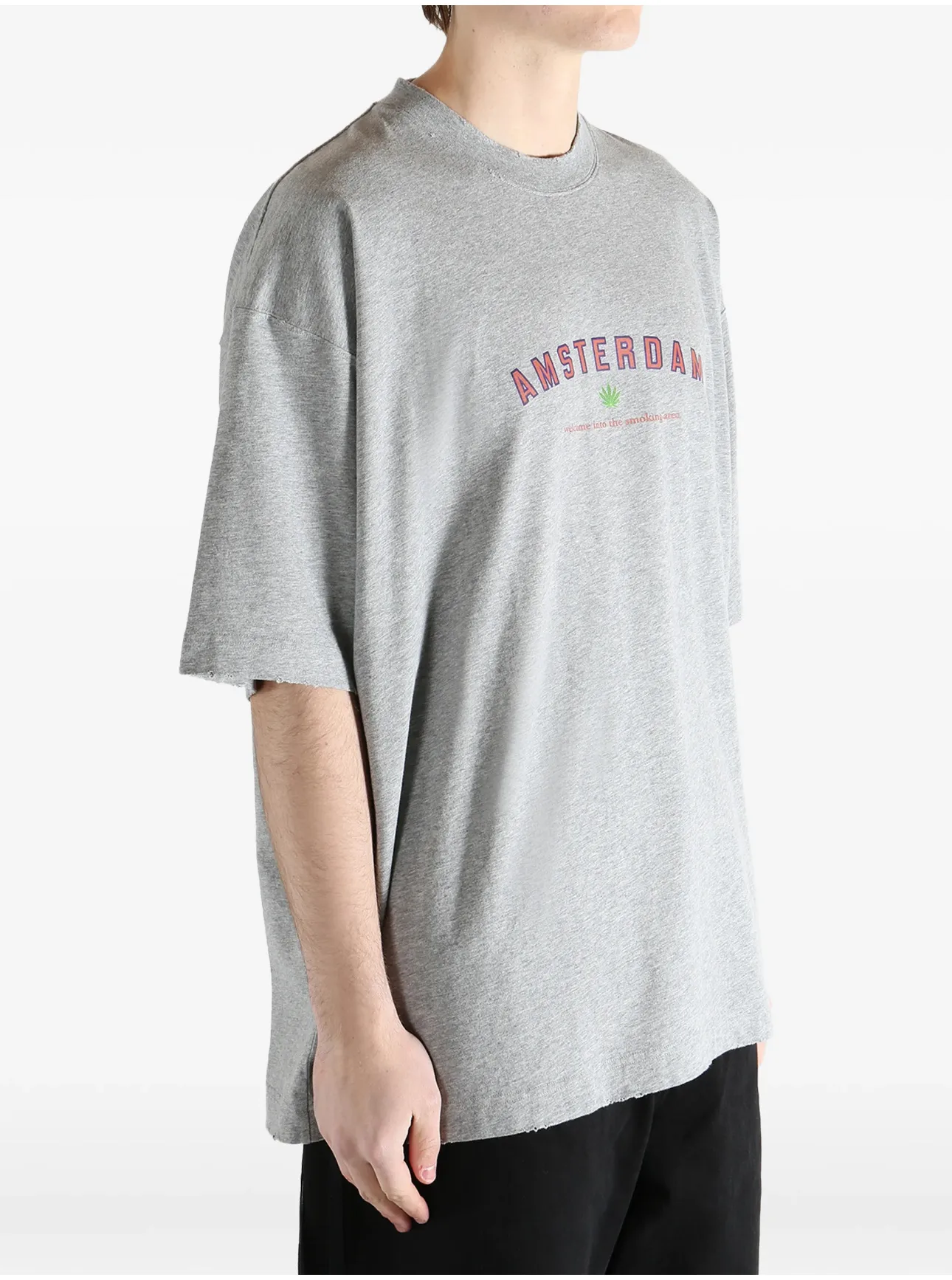 Oversized Printed Cotton-Jersey T-Shirt D14012738 — view 3