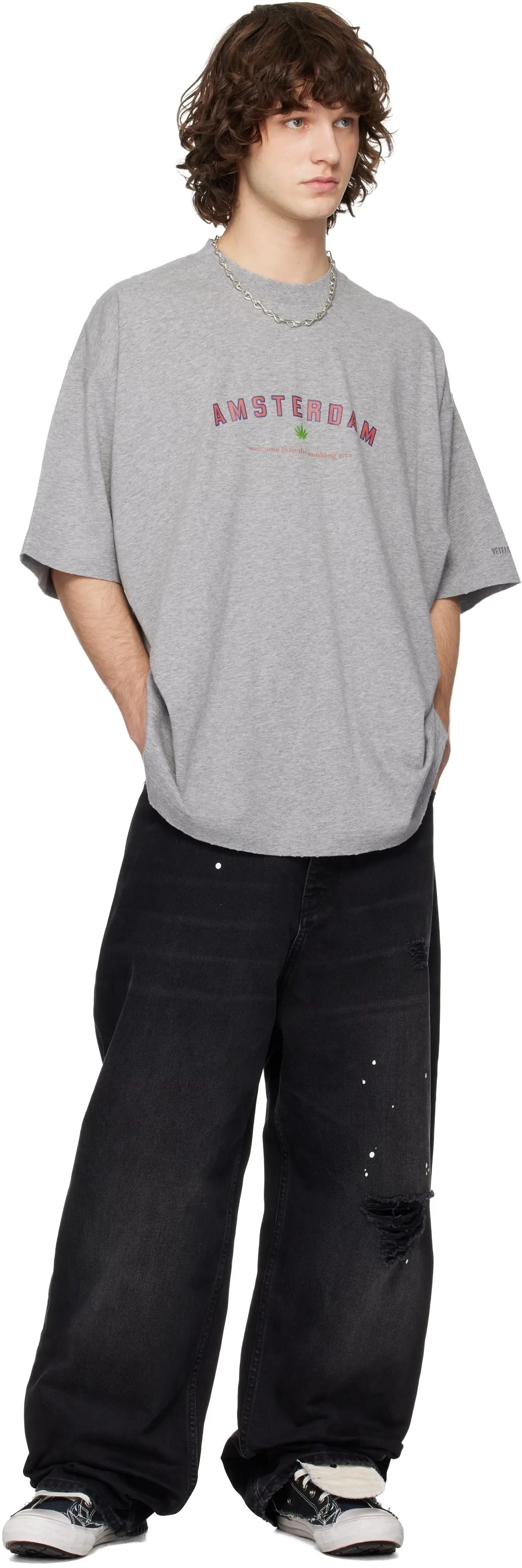 Oversized Printed Cotton-Jersey T-Shirt D14012738 — view 8