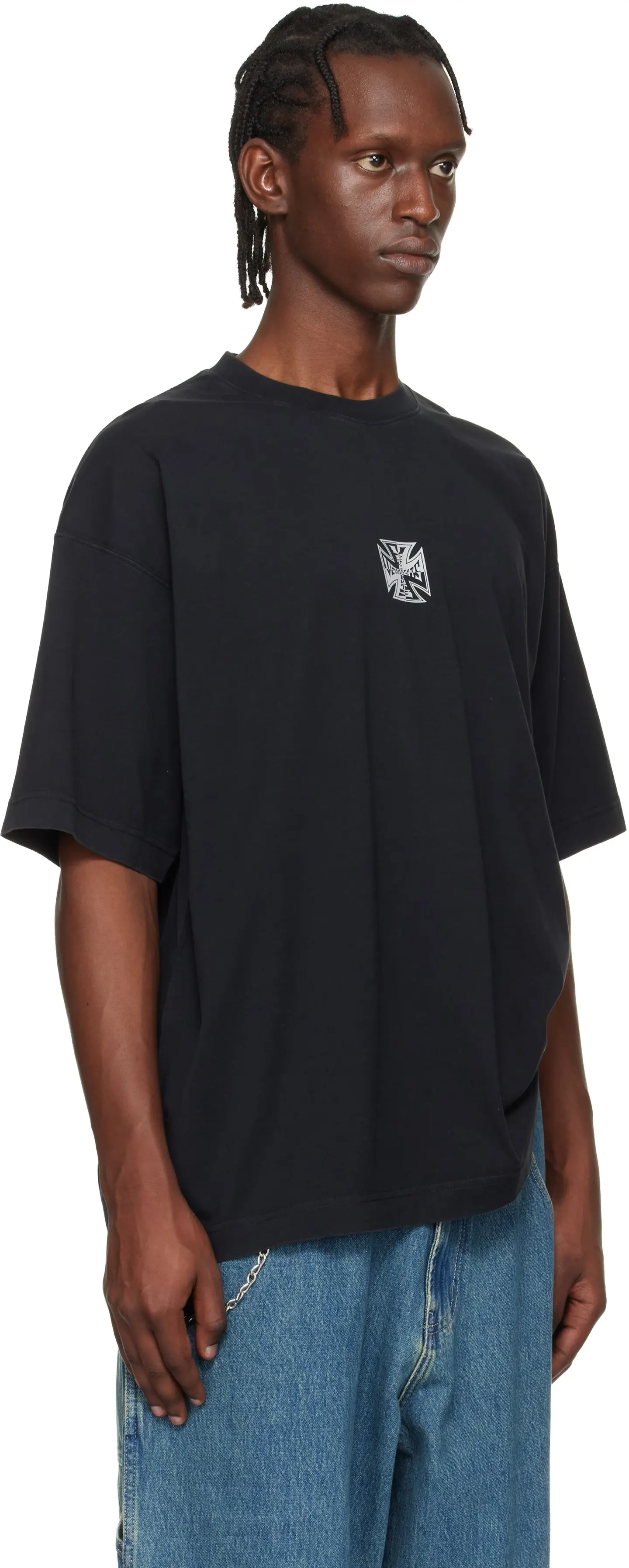 Logo Graphic Oversized Cotton T-Shirt D14012736 — view 11