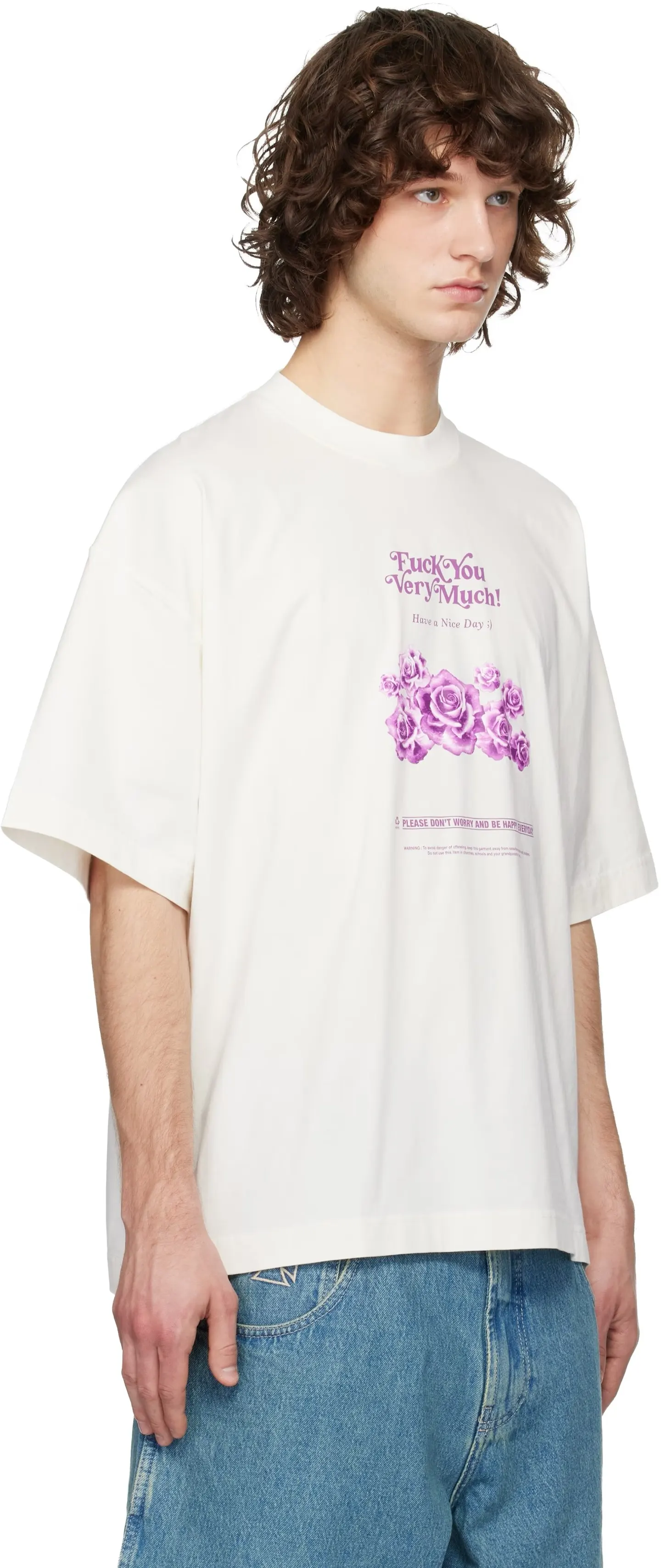 Oversized Floral Graphic Print T-Shirt D14012735 — view 3