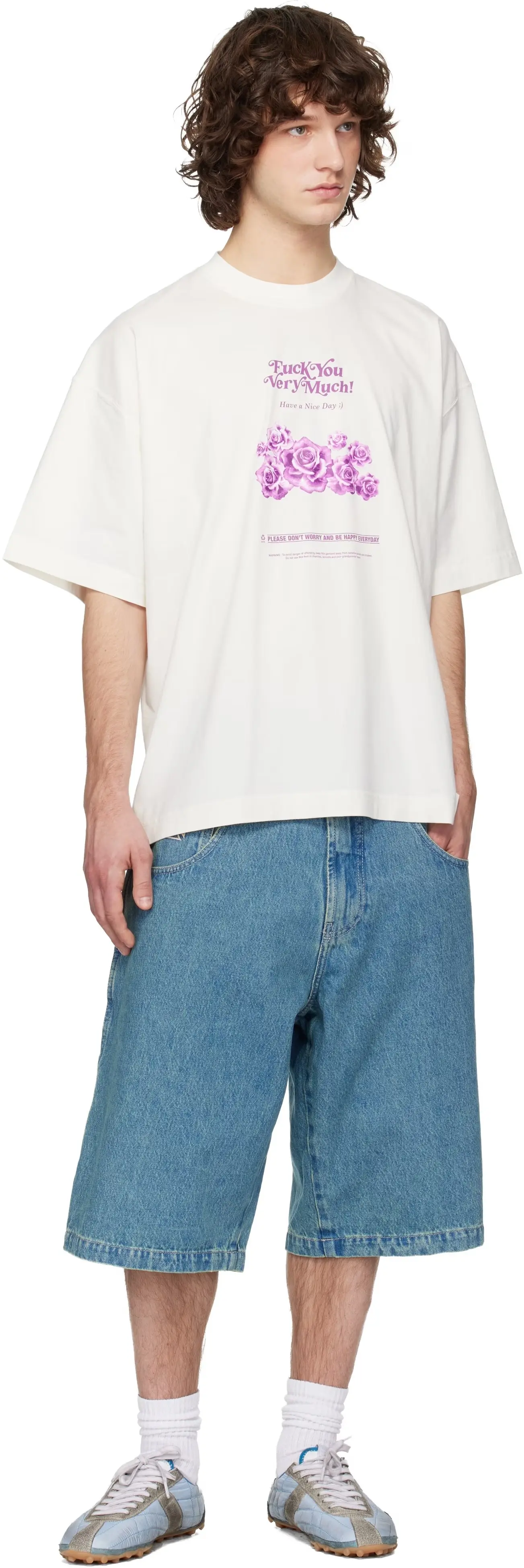 Oversized Floral Graphic Print T-Shirt D14012735 — view 5