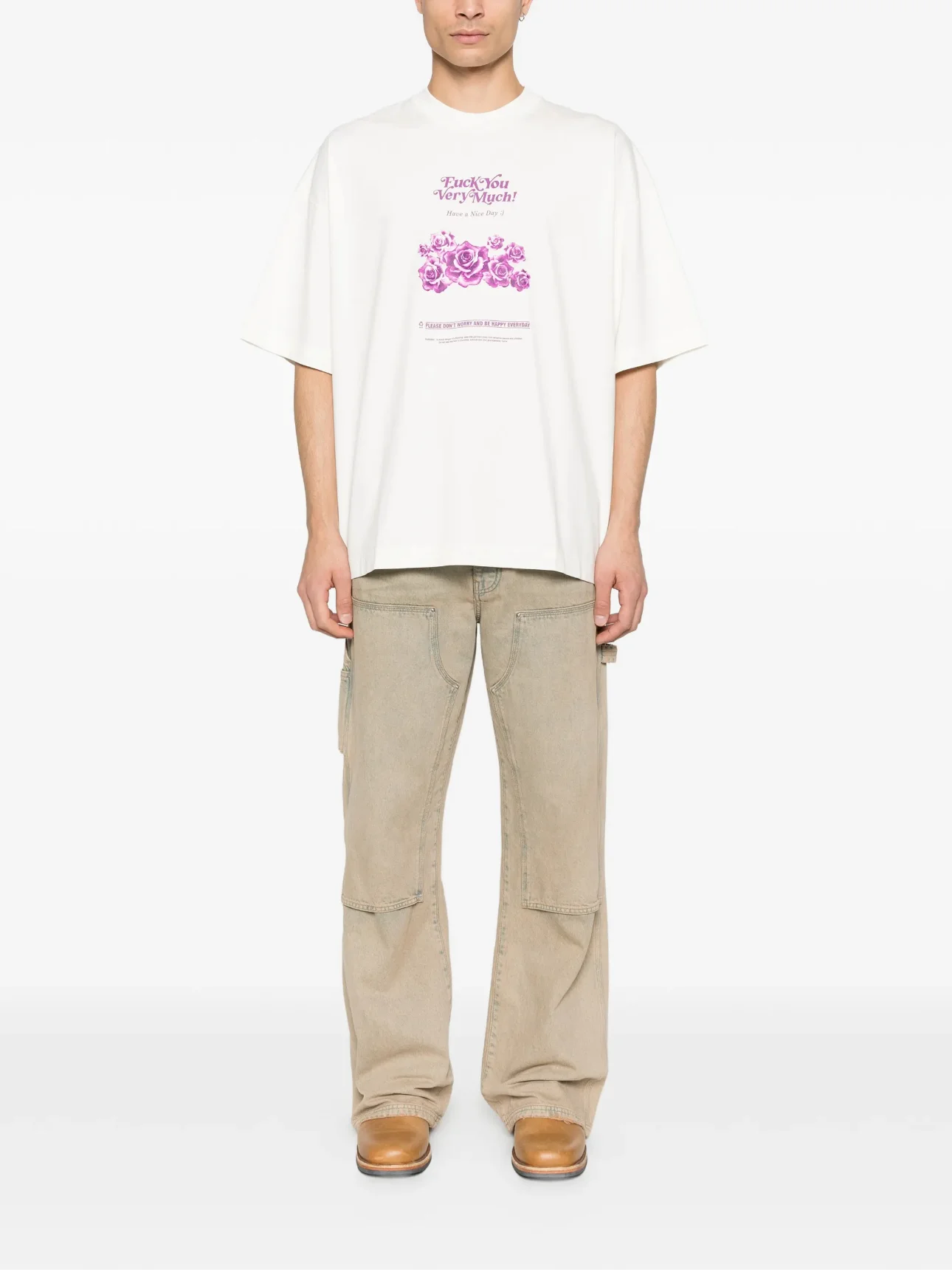 Oversized Floral Graphic Print T-Shirt D14012735 — view 7