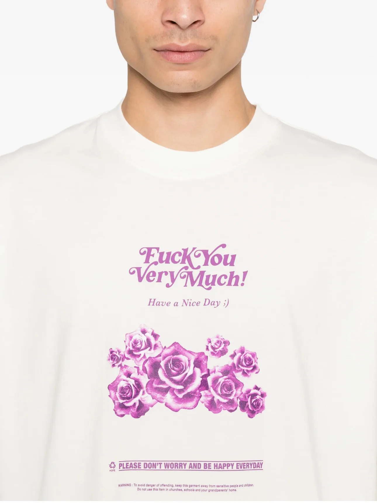 Oversized Floral Graphic Print T-Shirt D14012735 — view 9