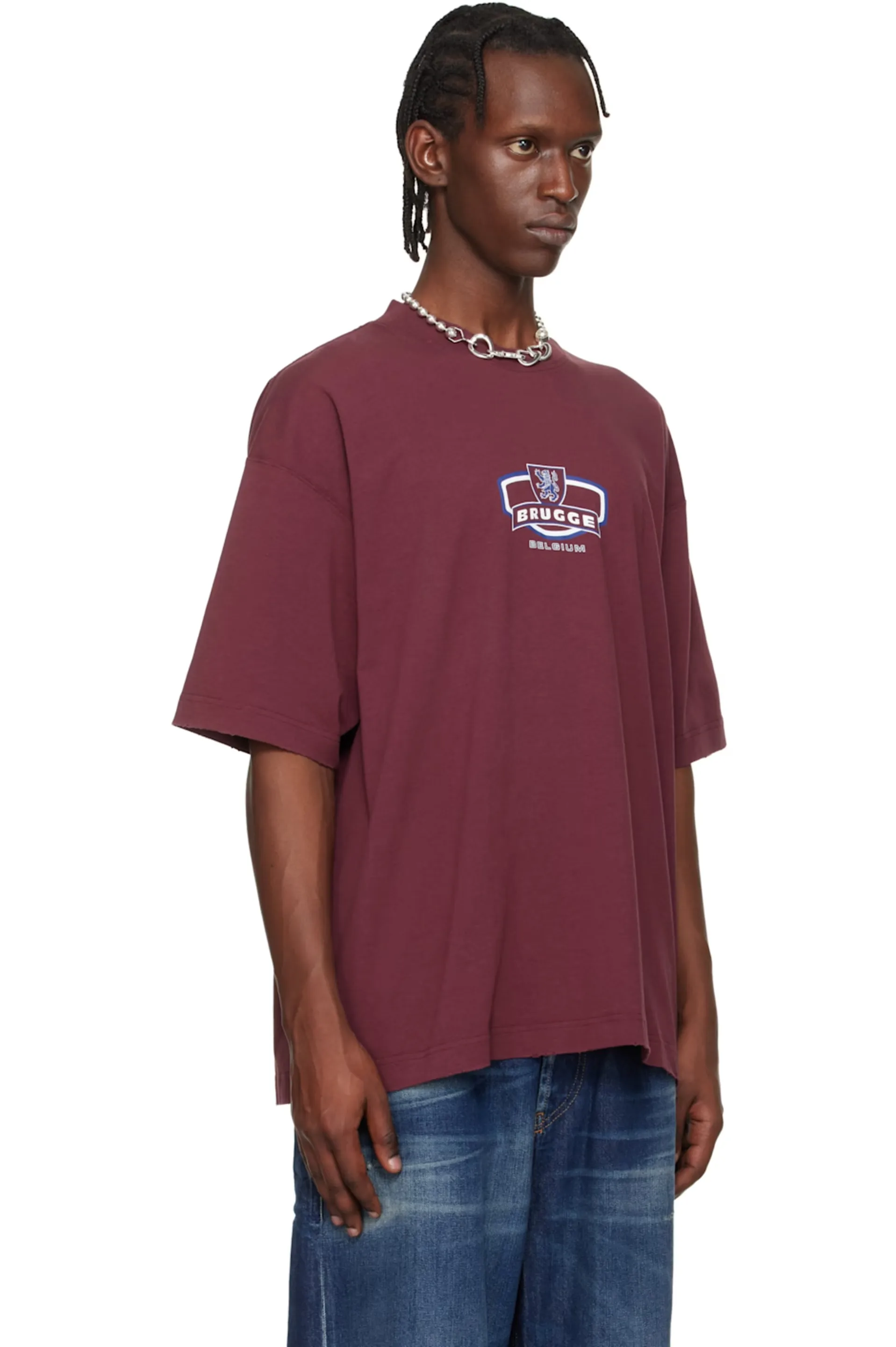 Brugge Graphic Oversized Cotton T-Shirt D14012733 — view 2
