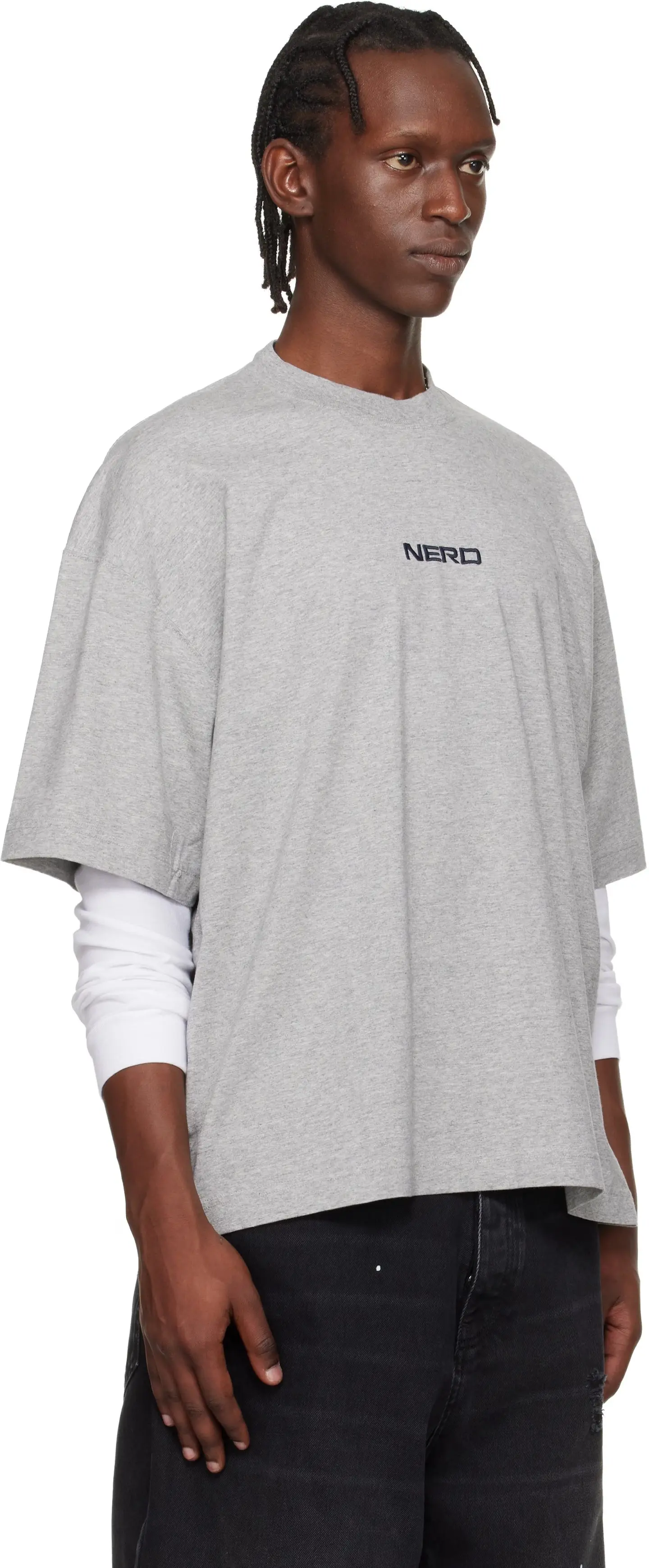 Embroidered Logo Oversized Cotton T-Shirt D14012732 — view 3