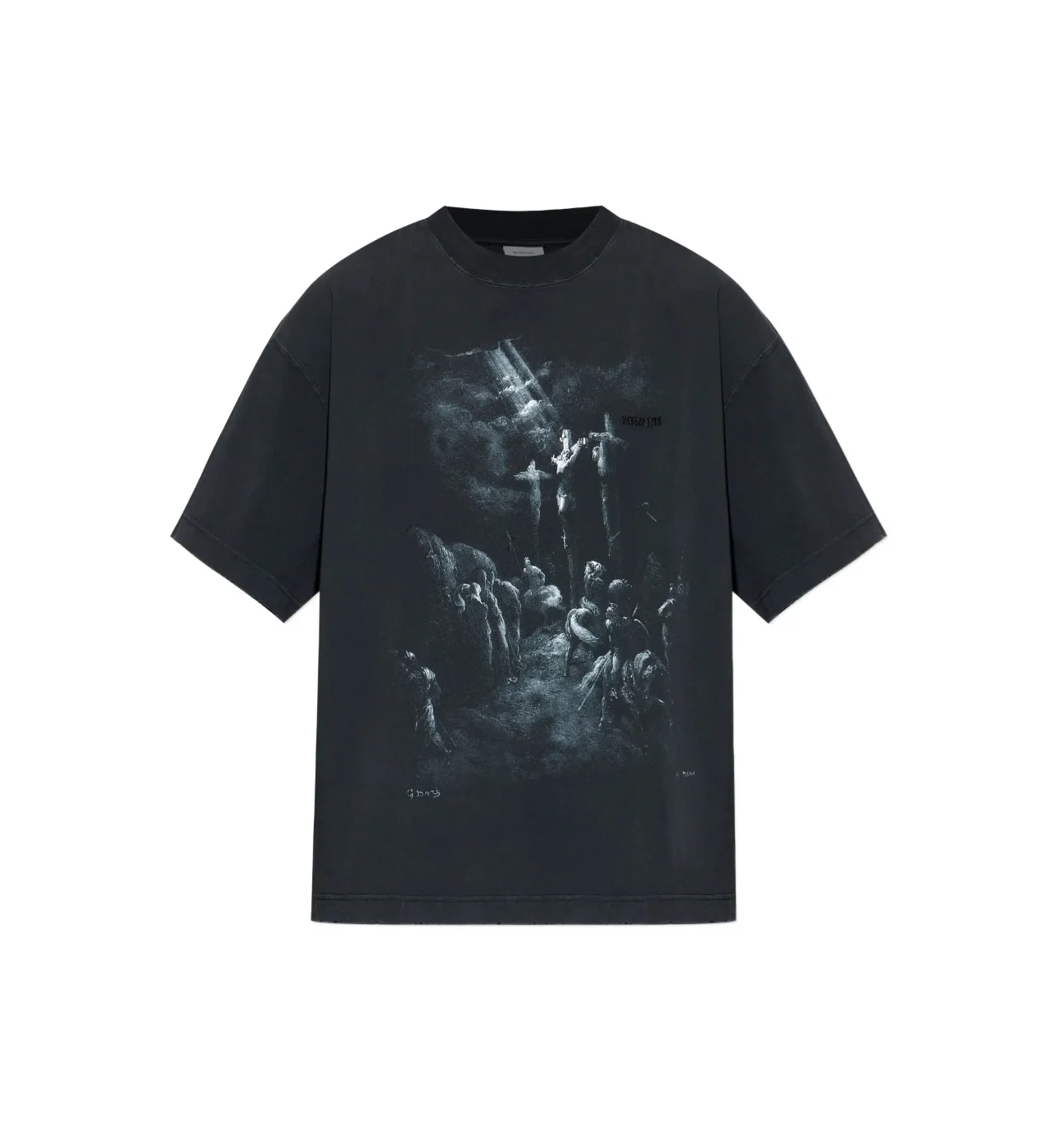 Washed Graphic Print Oversized T-Shirt D15512730