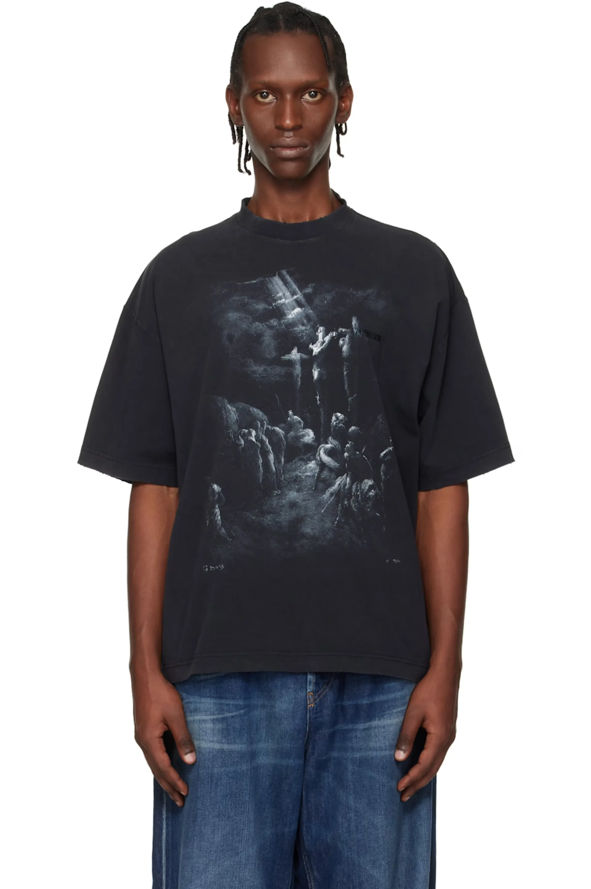 Washed Graphic Print Oversized T-Shirt D15512730 — view 2