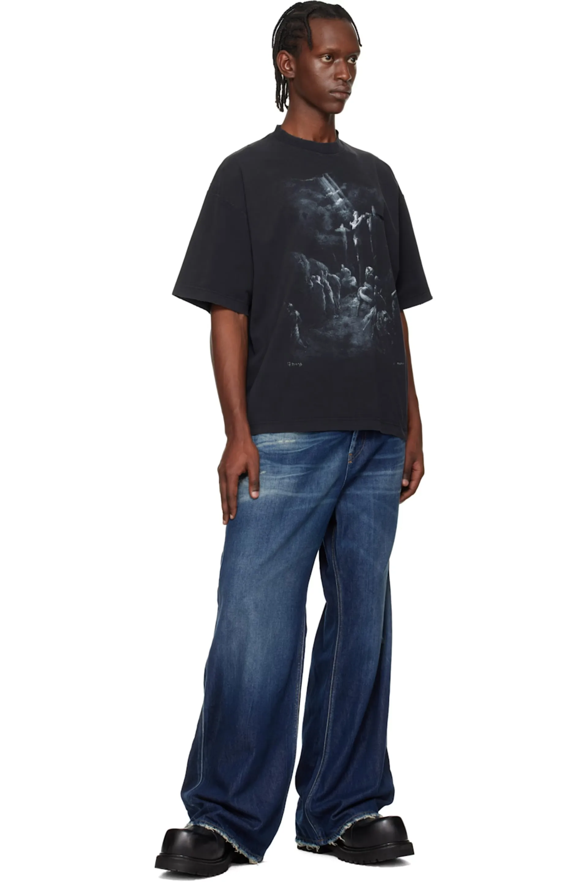Washed Graphic Print Oversized T-Shirt D15512730 — view 5