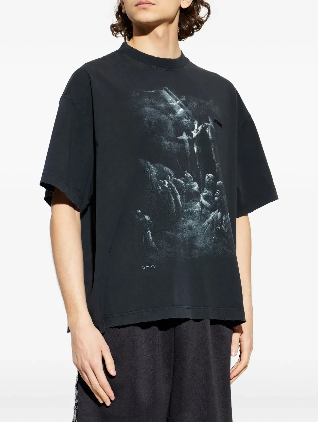 Washed Graphic Print Oversized T-Shirt D15512730 — view 6