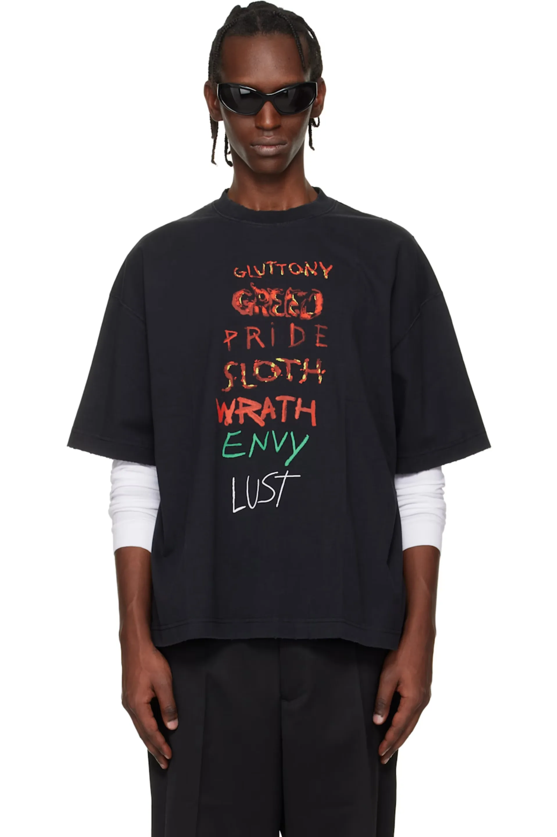 Seven Sins Graphic Oversized T-Shirt D15512729 — view 2