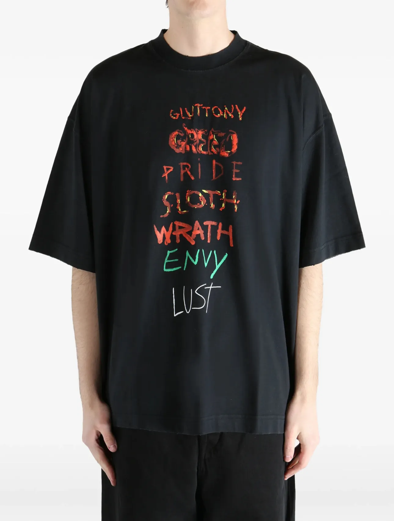 Seven Sins Graphic Oversized T-Shirt D15512729 — view 6