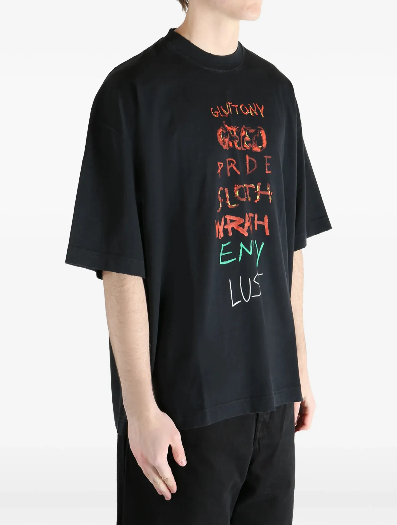 Seven Sins Graphic Oversized T-Shirt D15512729 — view 7