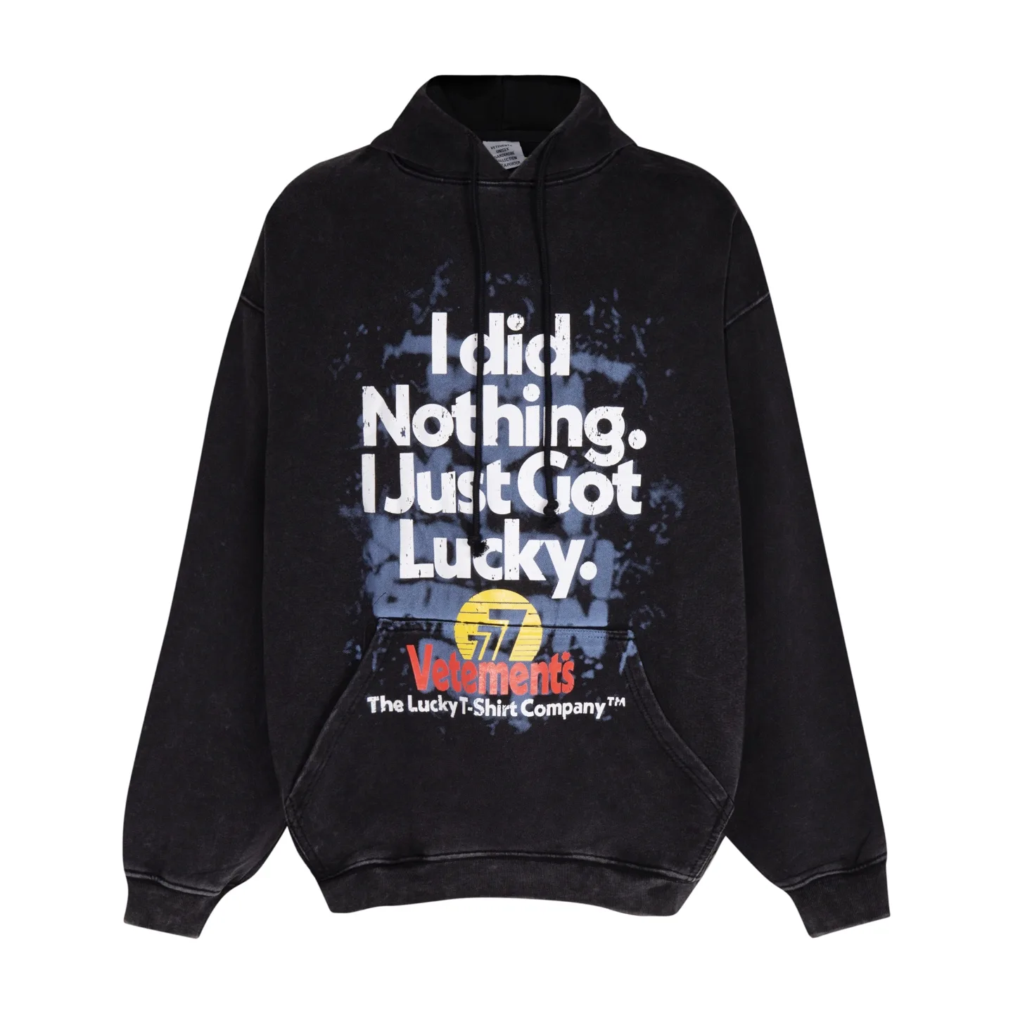Vetements Lucky Logo Washed Cotton Hoodie D22512755 — view 10