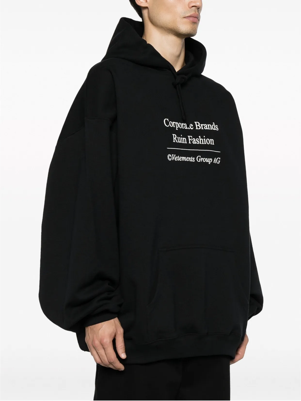 Logo Embroidered Oversized Loopback Hoodie D21812774 — view 5