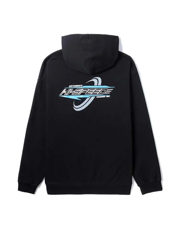 Hi-Speed Logo Print Cotton-Jersey Hoodie D21812773 — view 2