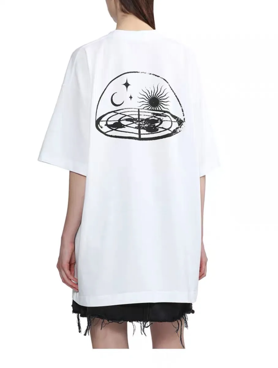 The Earth Is Flat Printed Cotton T-Shirt D14012744 — view 7