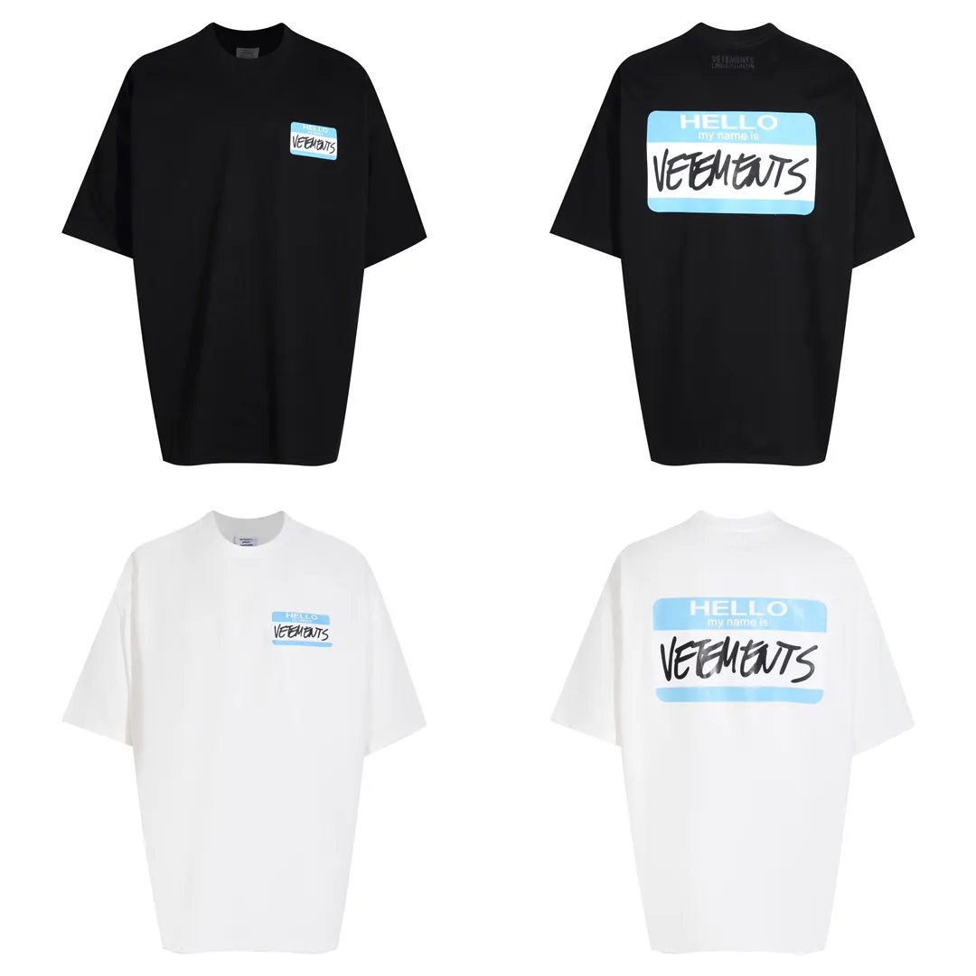 Hello My Name Is Logo Oversized T-Shirt D14012742