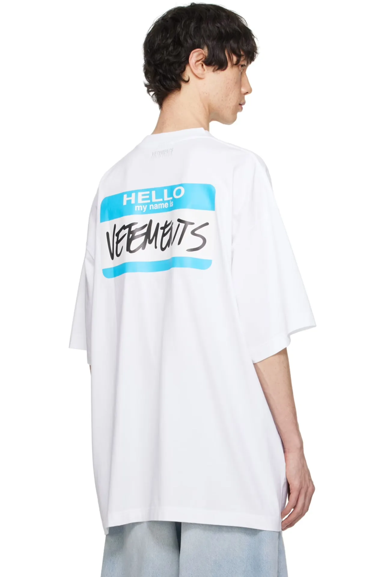 Hello My Name Is Logo Oversized T-Shirt D14012742 — view 6