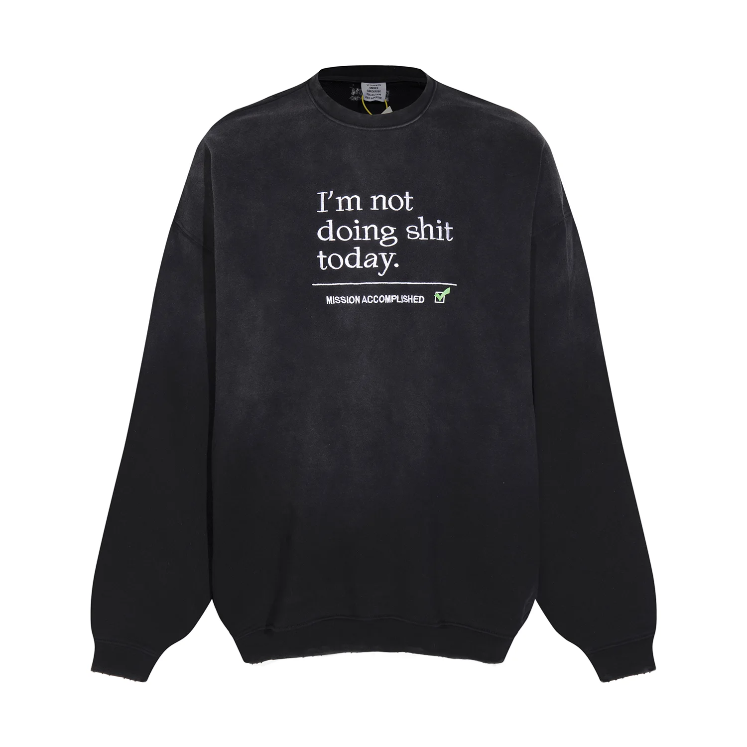 Logo-Embroidered Acid-Wash Sweatshirt D18812754 — view 15