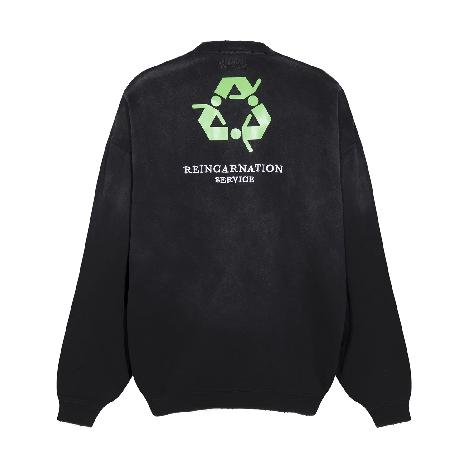 Logo-Embroidered Acid-Wash Sweatshirt D18812754 — view 16