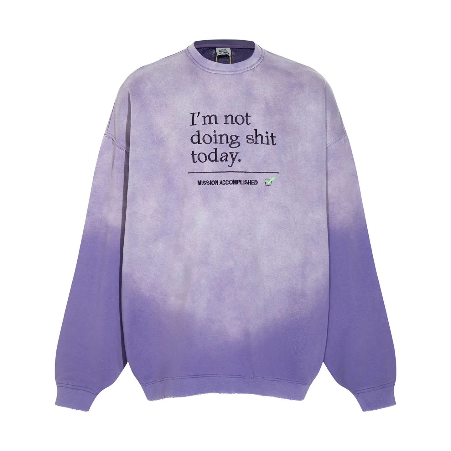 Logo-Embroidered Acid-Wash Sweatshirt D18812754 — view 17