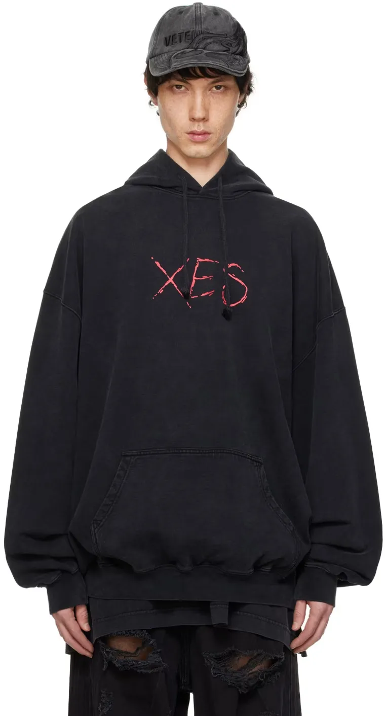 Washed Cotton Logo Print Hoodie D22512771 — view 3