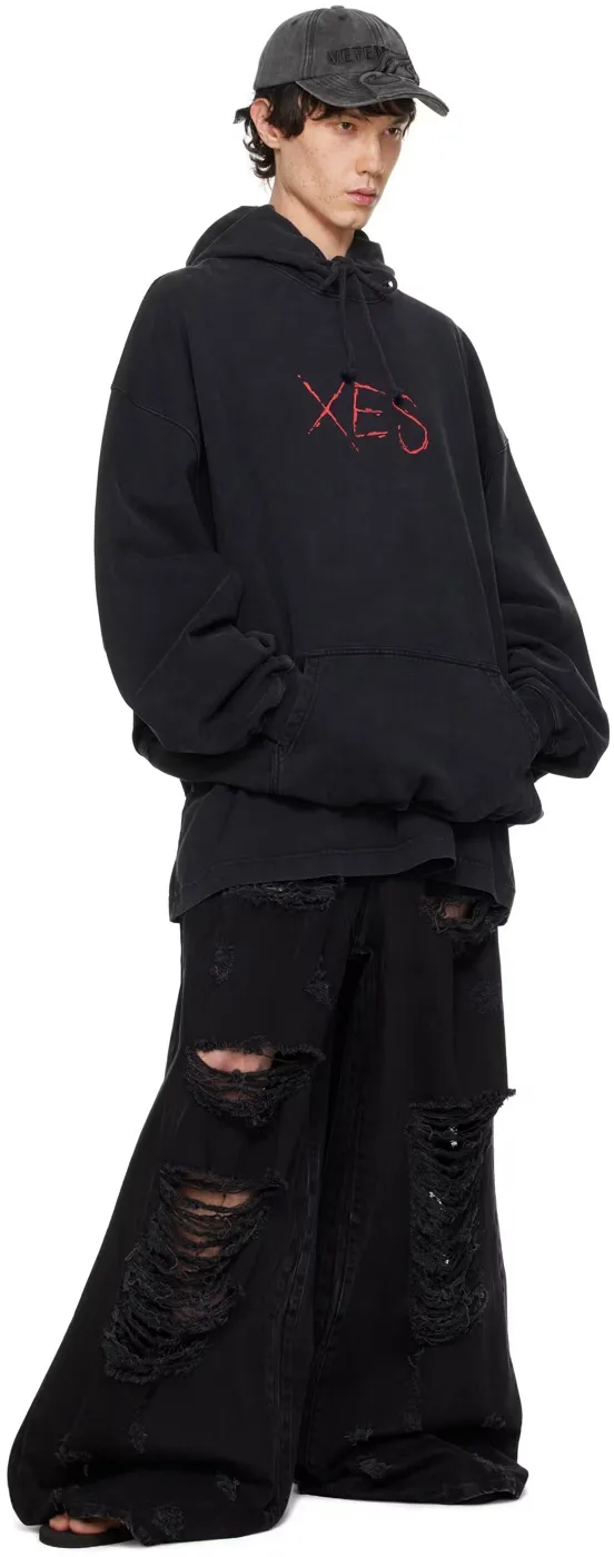 Washed Cotton Logo Print Hoodie D22512771 — view 6