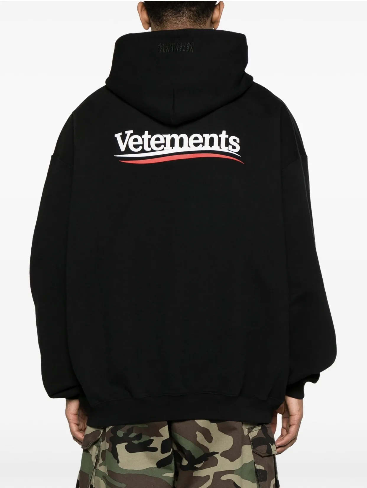Logo-Print Oversized Cotton-Blend Hoodie D21812770 — view 4