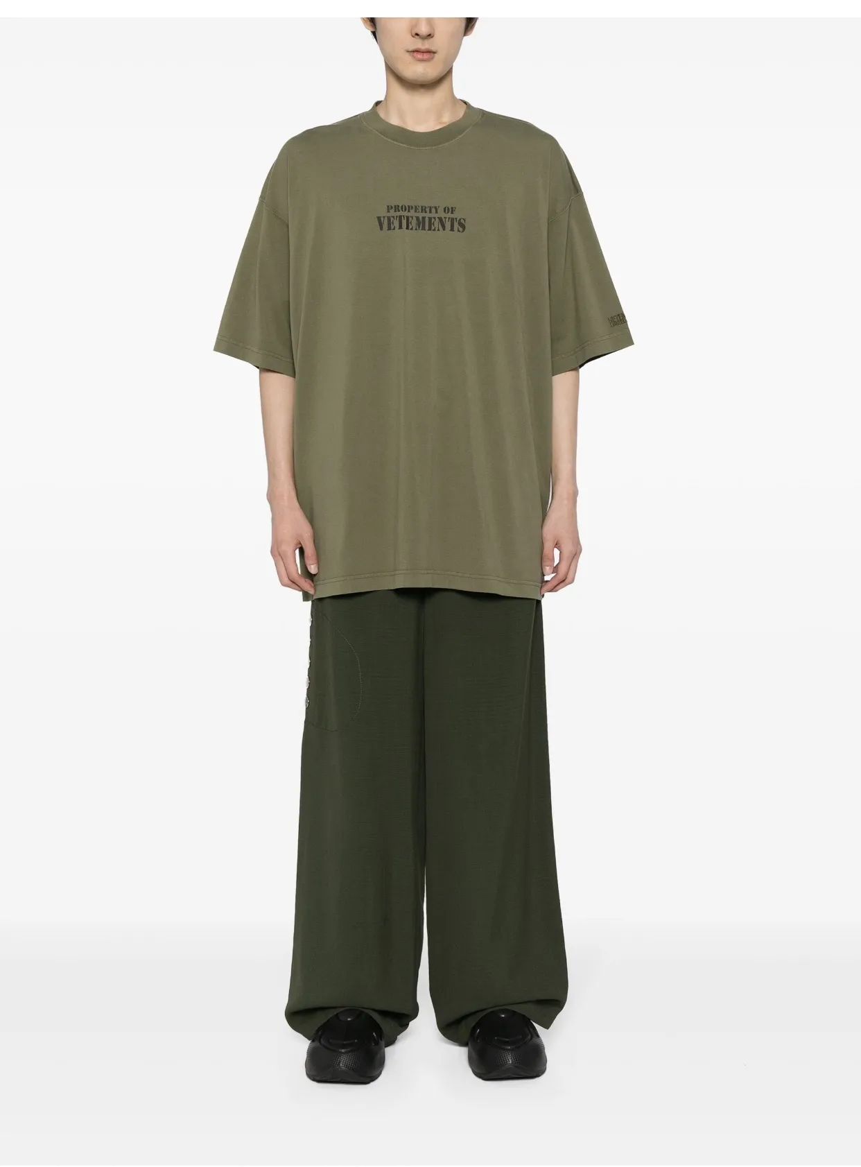 Logo-Print Oversized Cotton-Jersey T-Shirt D14012739 — view 4