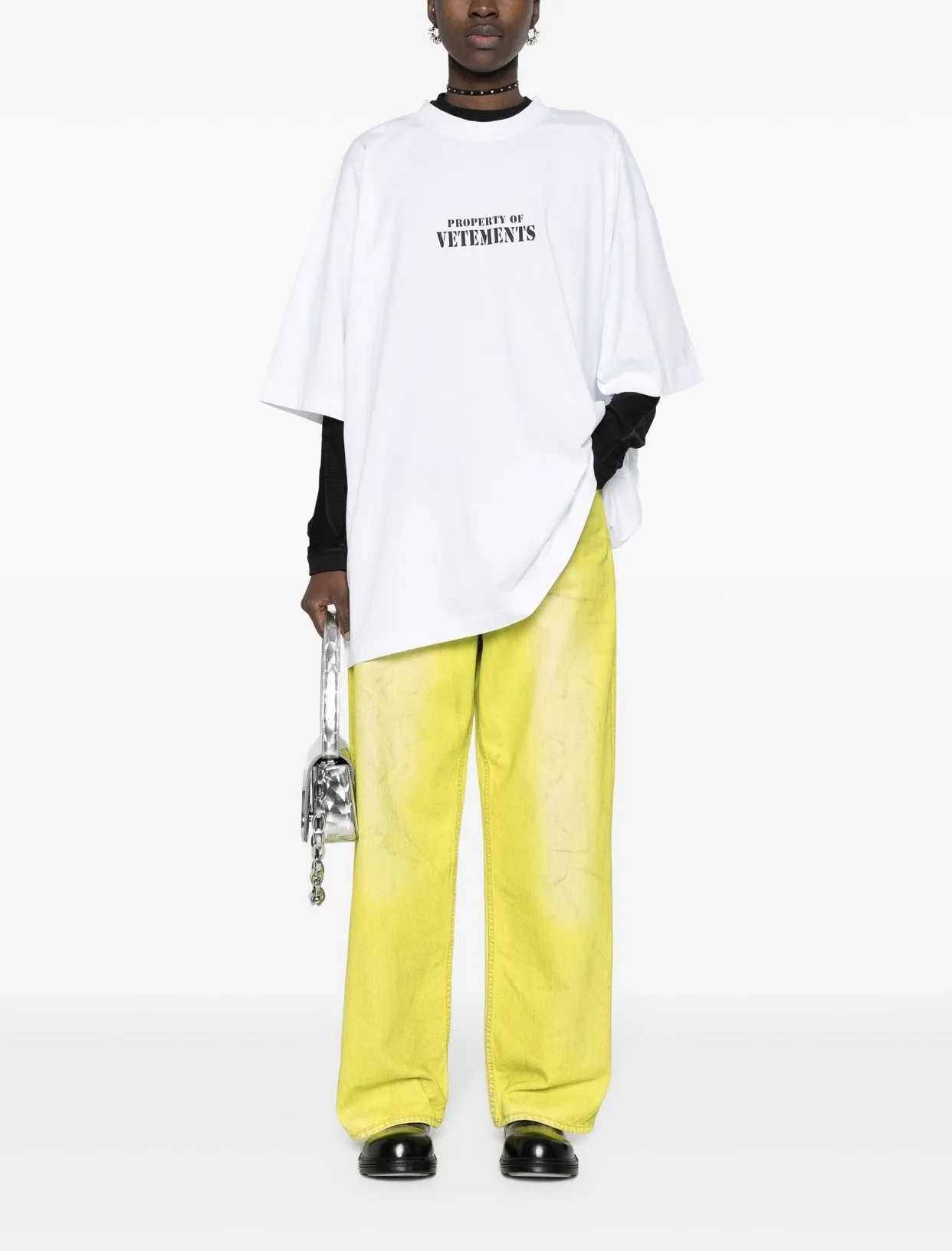 Logo-Print Oversized Cotton-Jersey T-Shirt D14012739 — view 9
