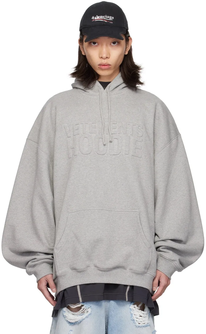 Logo-Embossed Oversized Cotton-Blend Hoodie D21812765