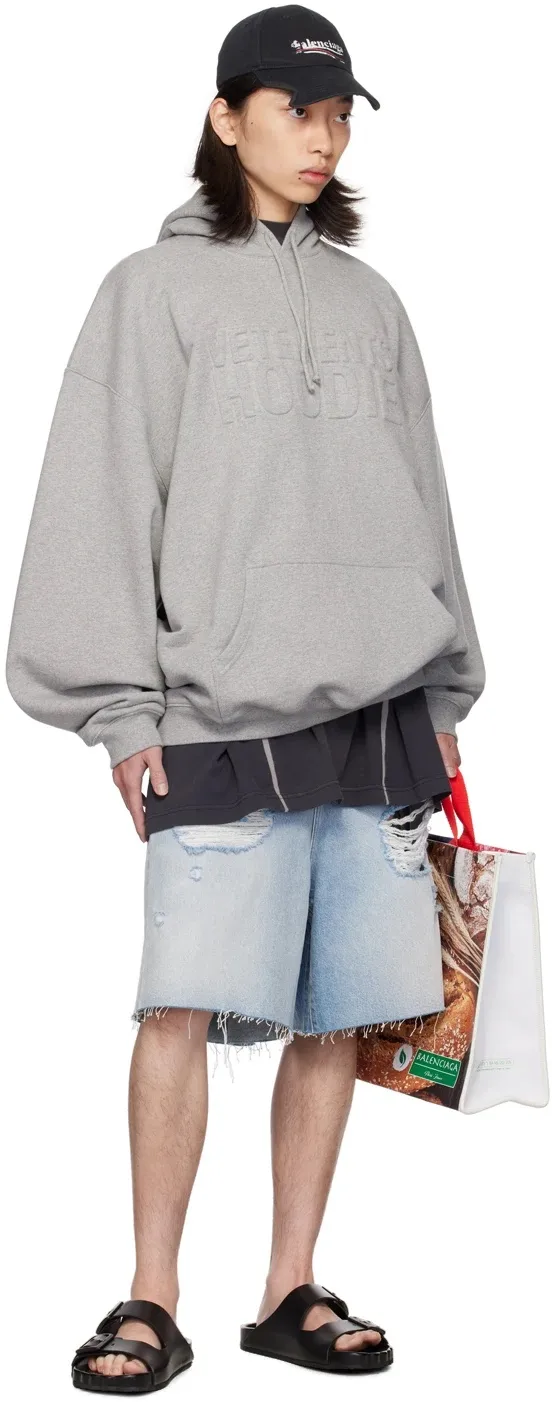 Logo-Embossed Oversized Cotton-Blend Hoodie D21812765 — view 9