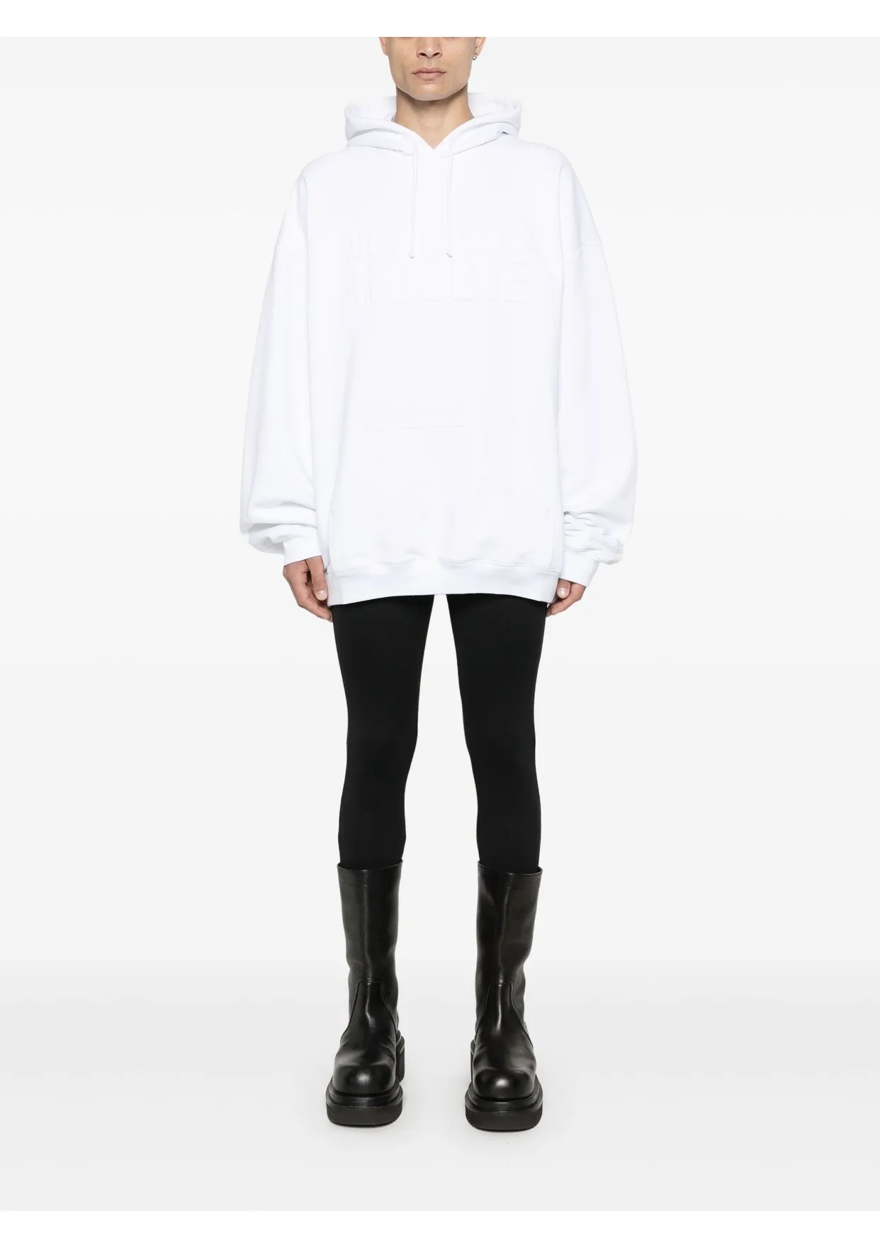 Logo-Embossed Oversized Cotton-Blend Hoodie D21812765 — view 12