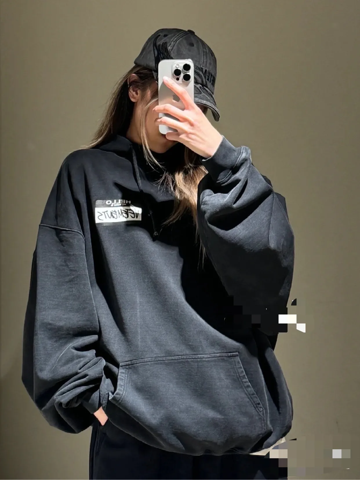 Logo-Print Washed Cotton-Jersey Hoodie D22512764 — view 6