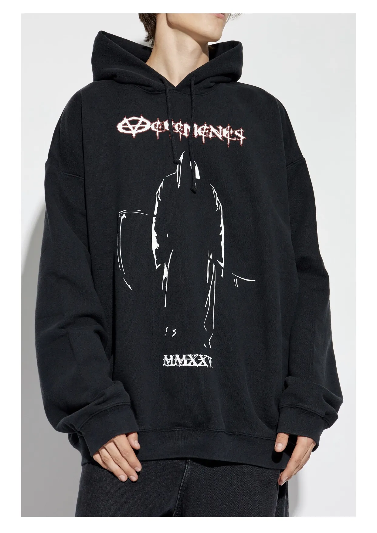 Grim Reaper Graphic Oversized Hoodie D22512762 — view 2
