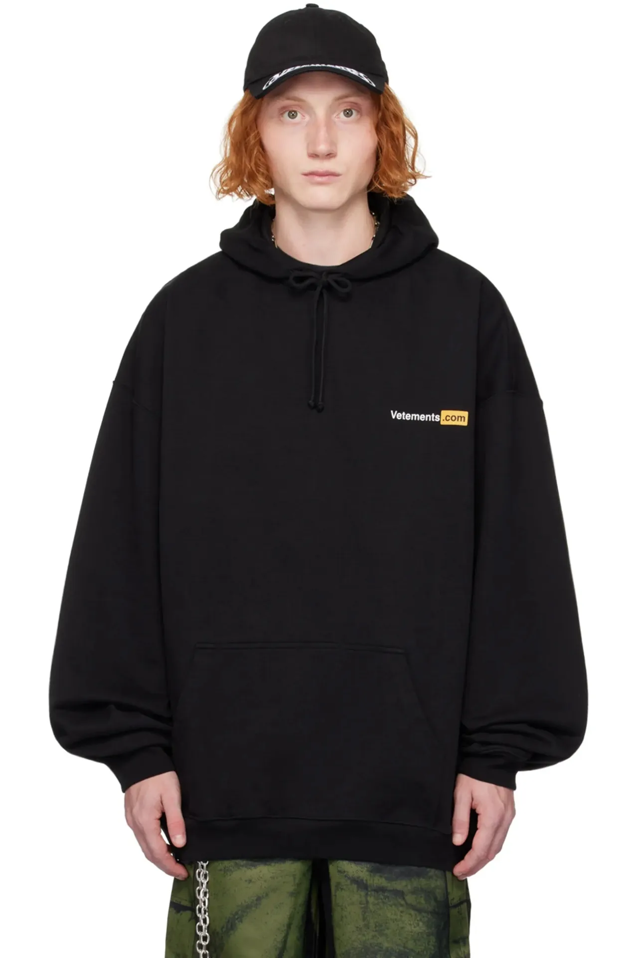 Logo-Print Oversized Cotton-Blend Hoodie D22512759