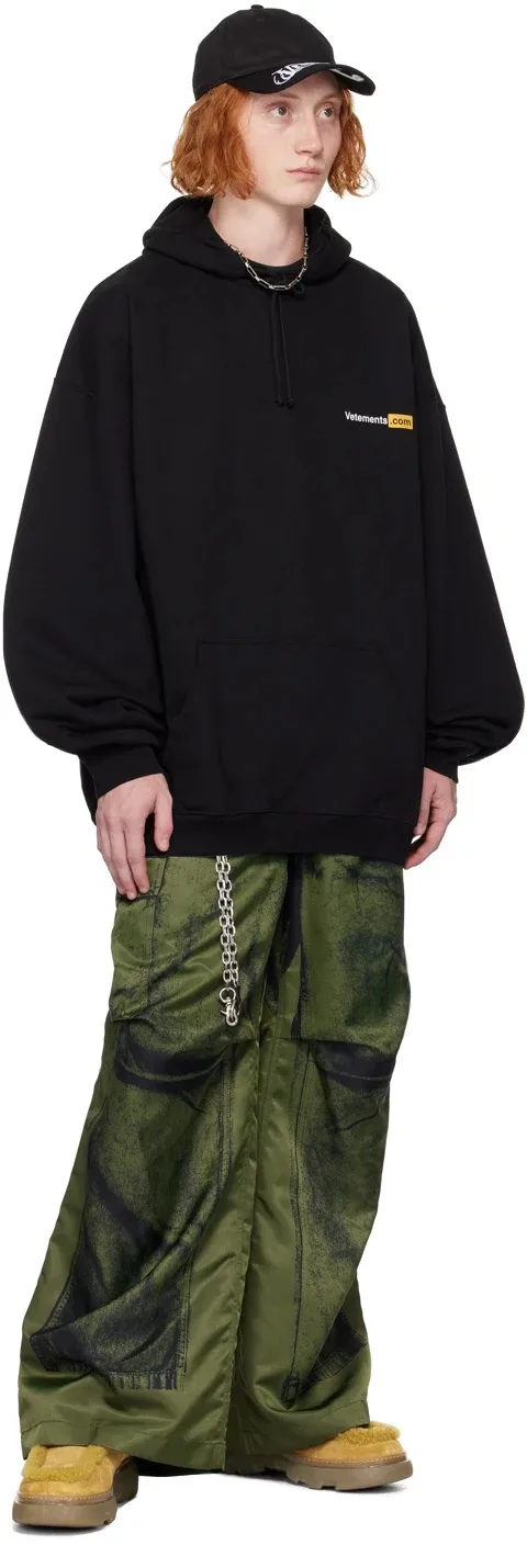 Logo-Print Oversized Cotton-Blend Hoodie D22512759 — view 4