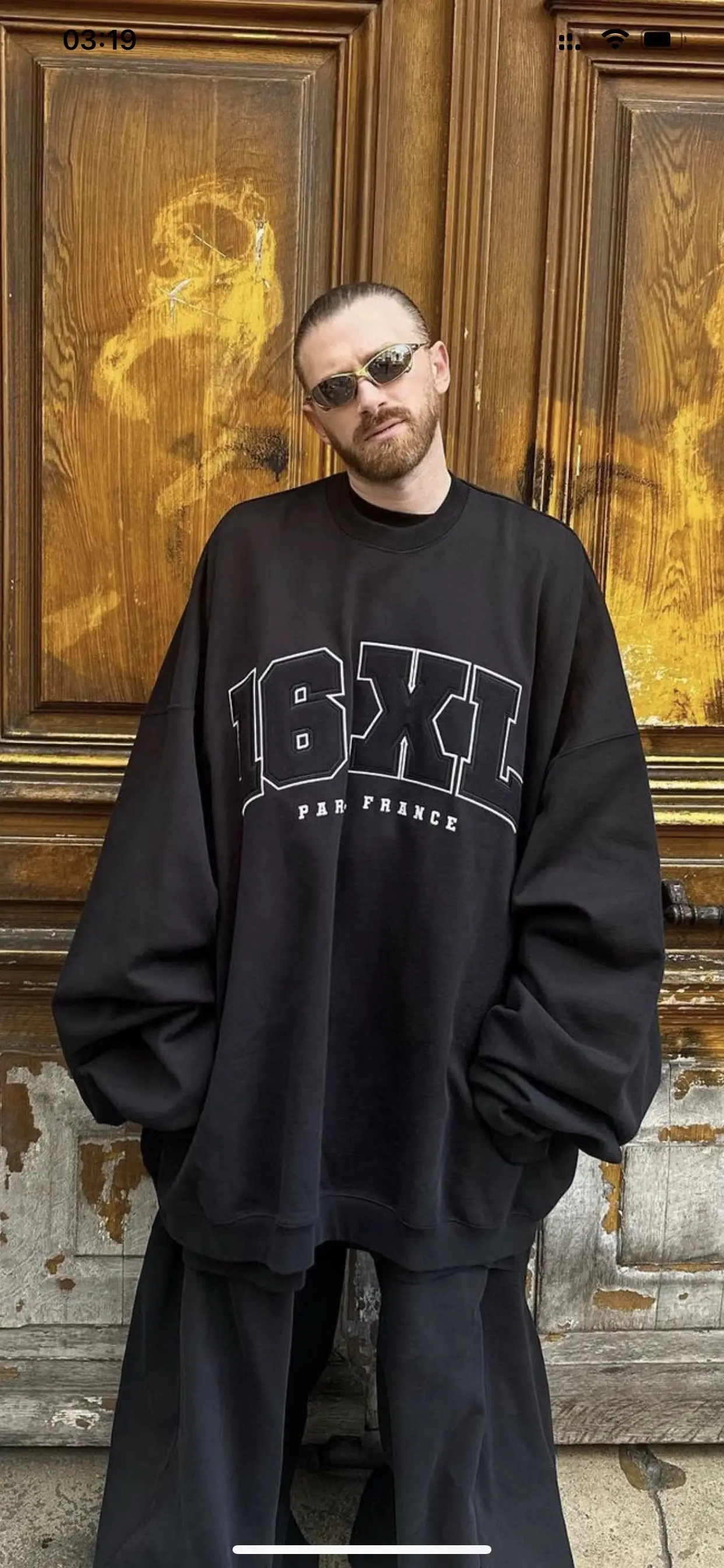 16XL Embroidered Oversized Sweatshirt D26012753 — view 3