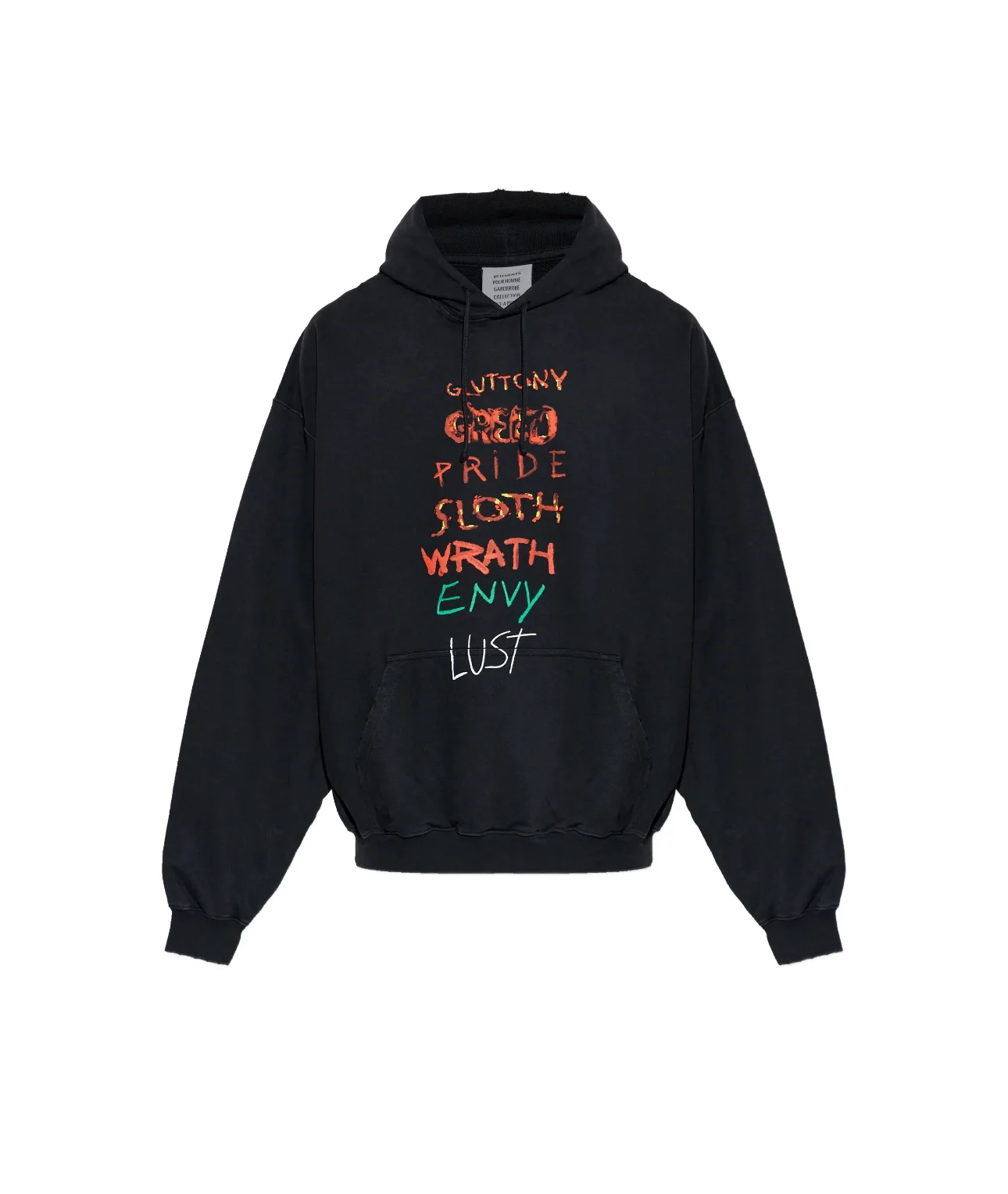 Seven Sins Graphic Oversized Hoodie D23012727