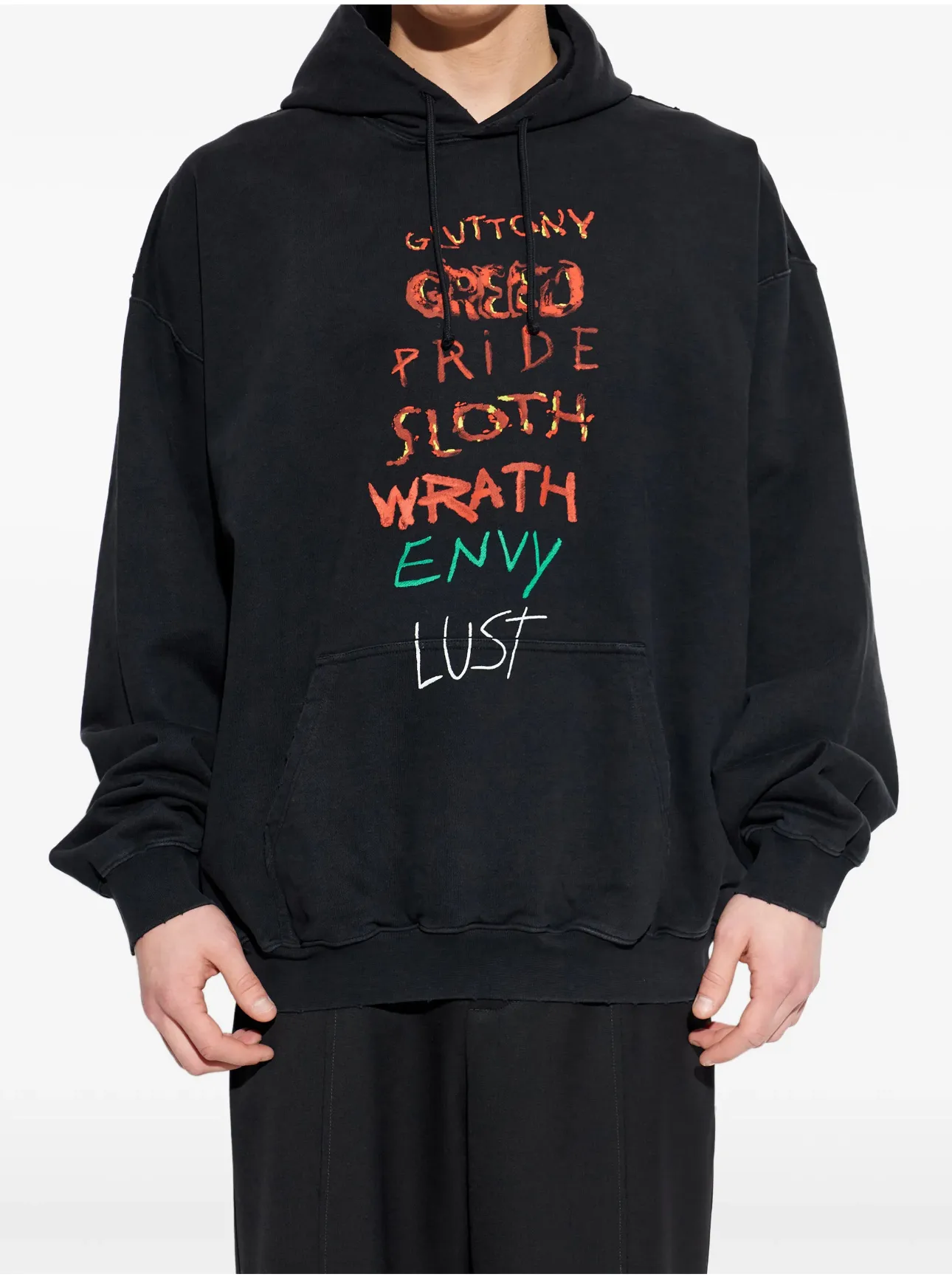 Seven Sins Graphic Oversized Hoodie D23012727 — view 2