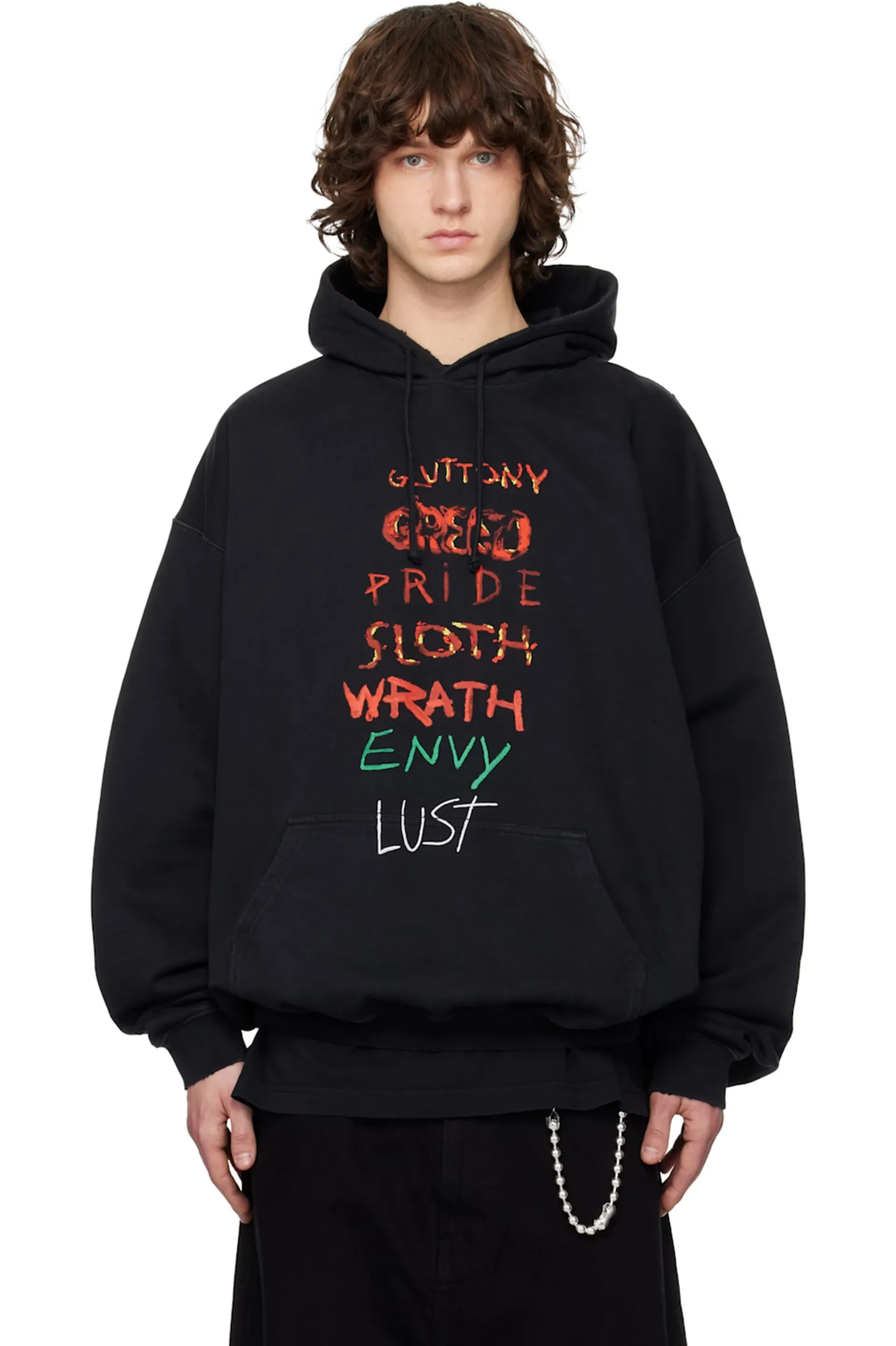 Seven Sins Graphic Oversized Hoodie D23012727 — view 5