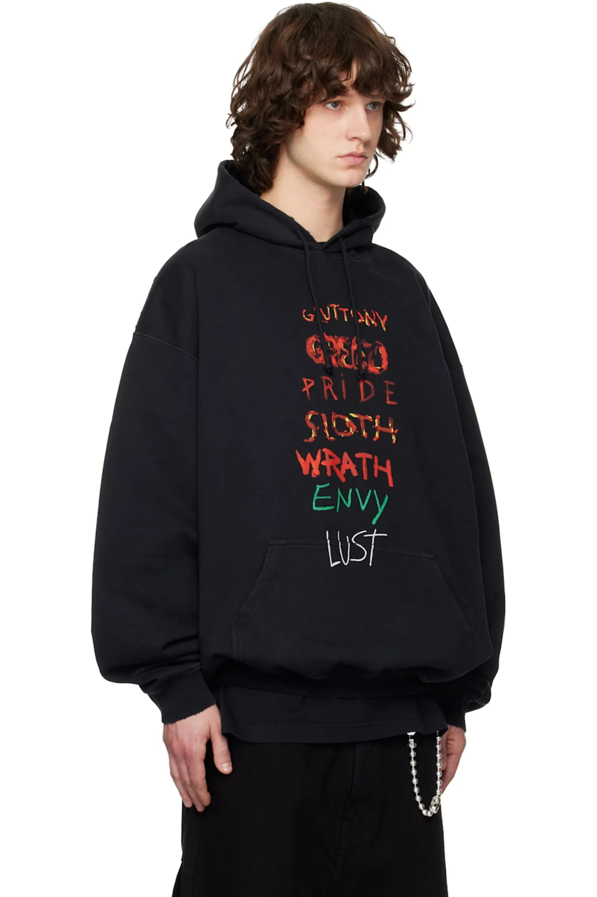 Seven Sins Graphic Oversized Hoodie D23012727 — view 6