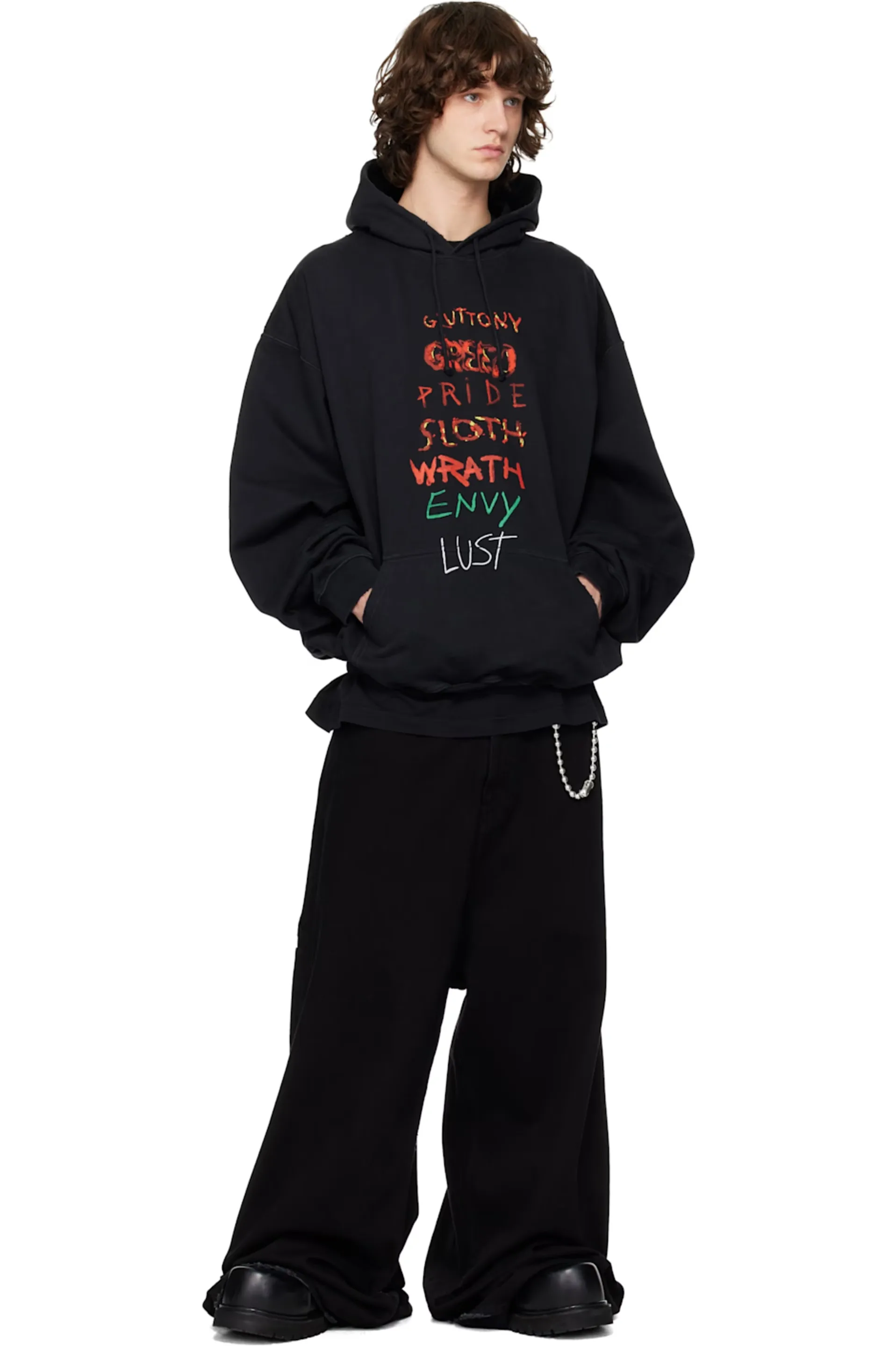 Seven Sins Graphic Oversized Hoodie D23012727 — view 8
