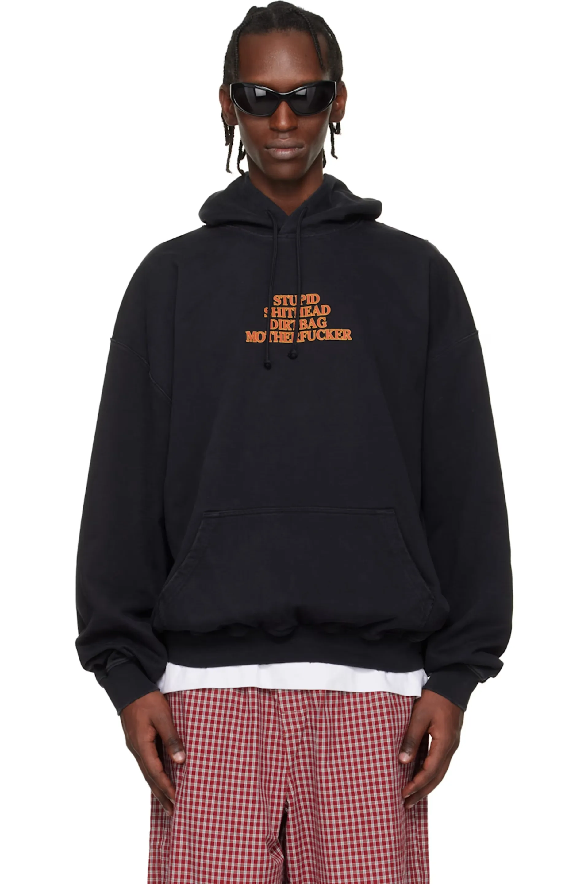 Logo Print Washed Cotton-Jersey Hoodie D23012726 — view 5